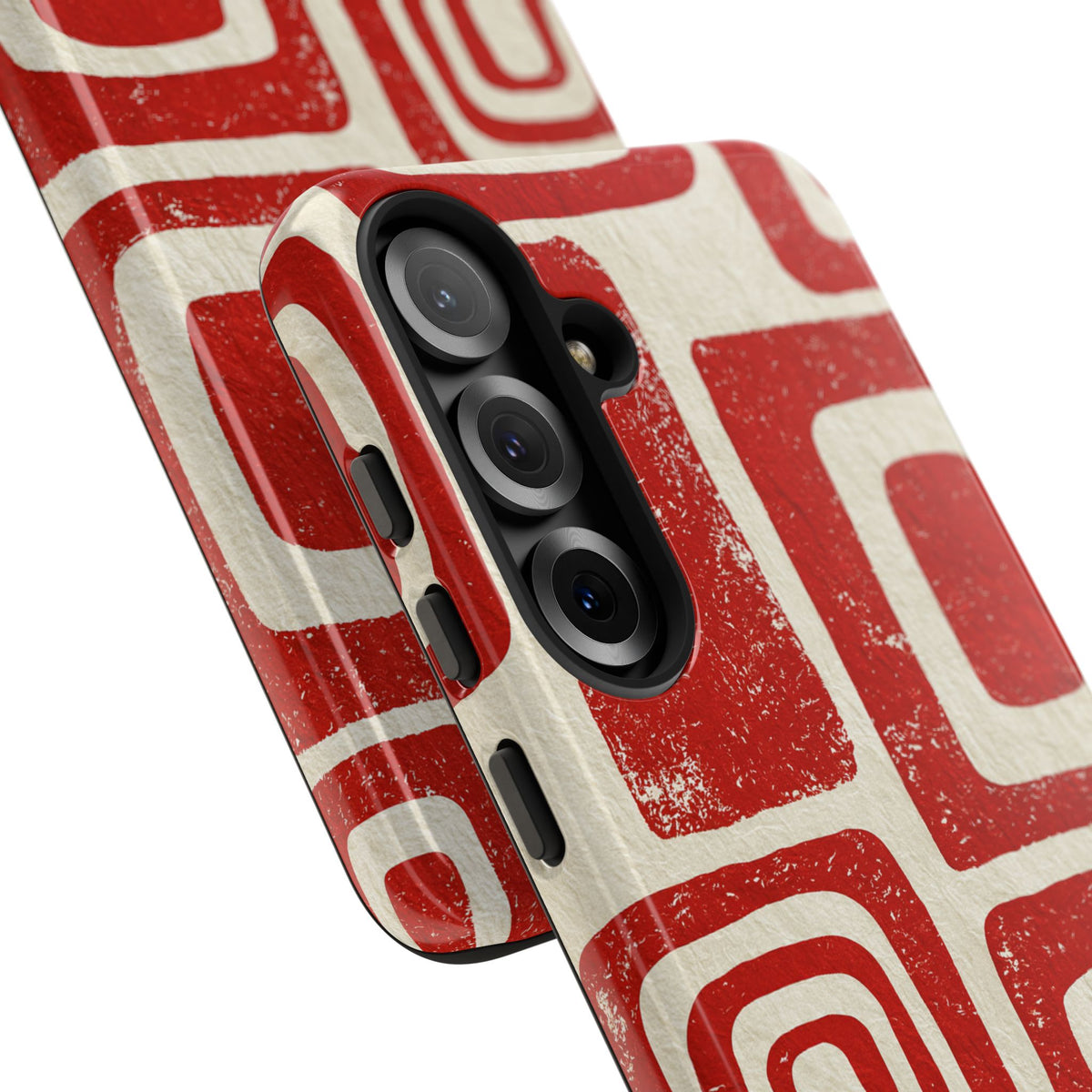 Vermilion Block Motif · Tough Phone Case for Samsung · Red
