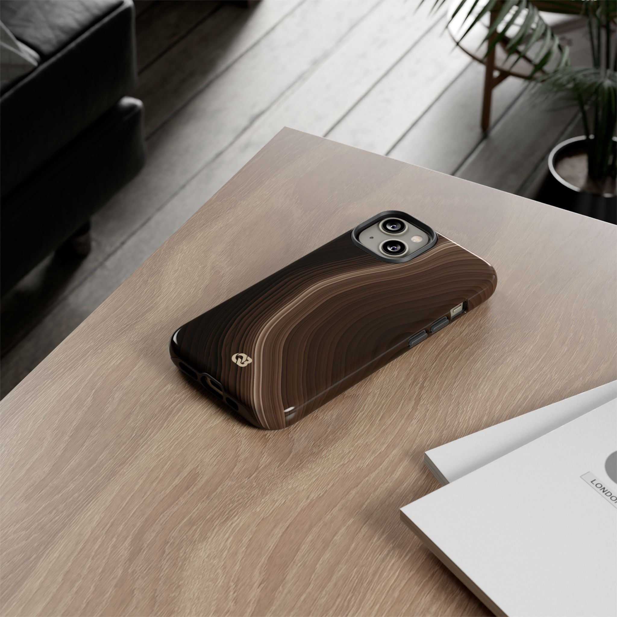 Brown Tough Phone Case for iPhone - Bronzed Canyon Relief