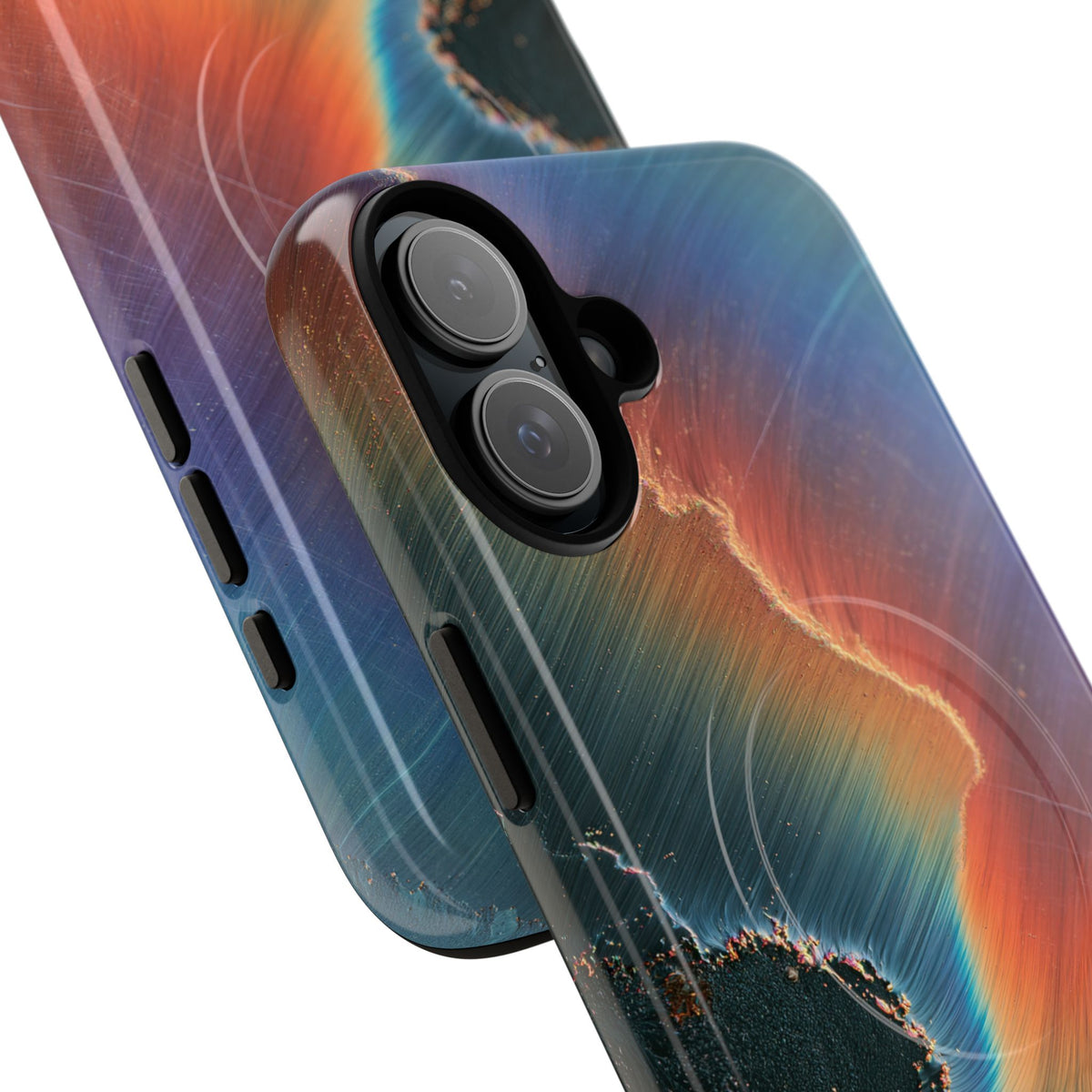 Prismatic Aura Shift · Tough 2.0 Magnetic Phone Case for iPhone · Blue