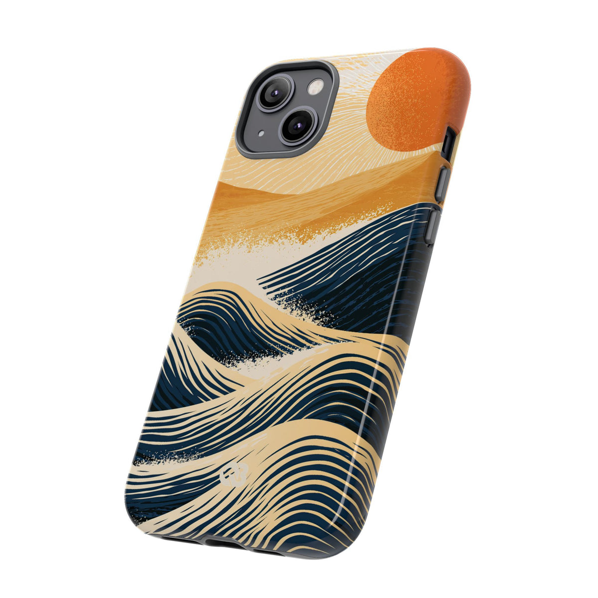 Golden Horizon Waves · Tough Phone Case for iPhone · Blue