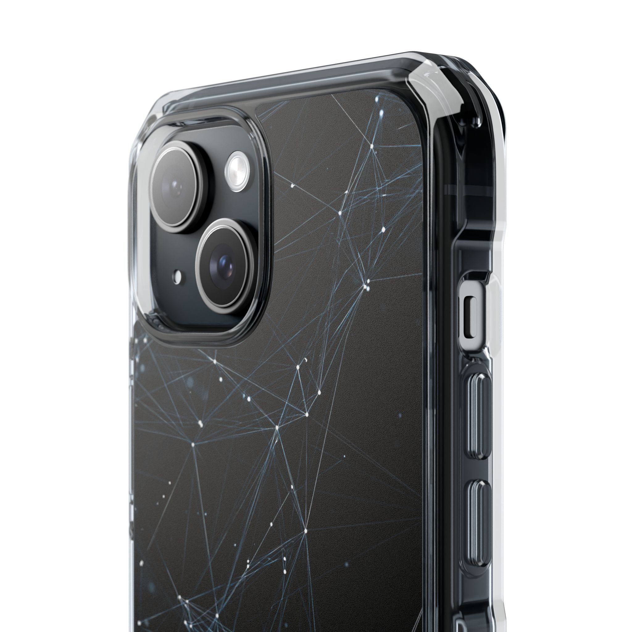 Black Impact MagSafe Phone Case for iPhone - Arctic Neural Mesh