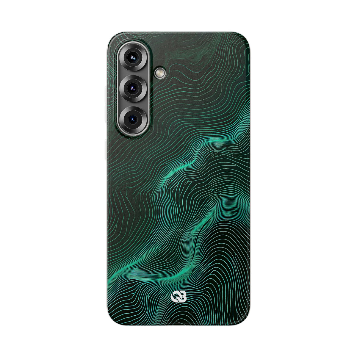 Teal Lite Phone Case for Samsung - Neon Jade Contour