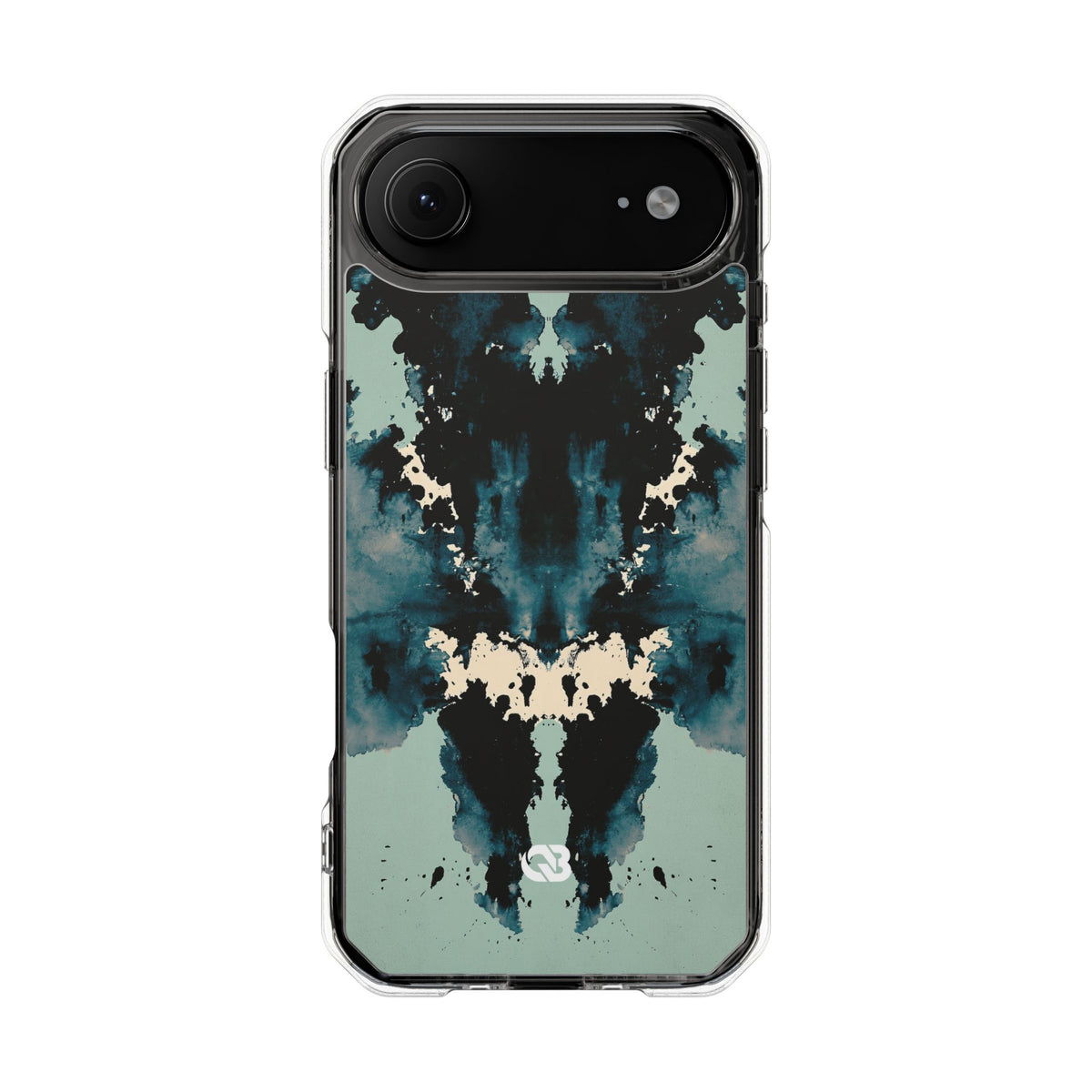 Rorschach Ink Void · Clear Impact Magnetic Phone Case for iPhone · Black
