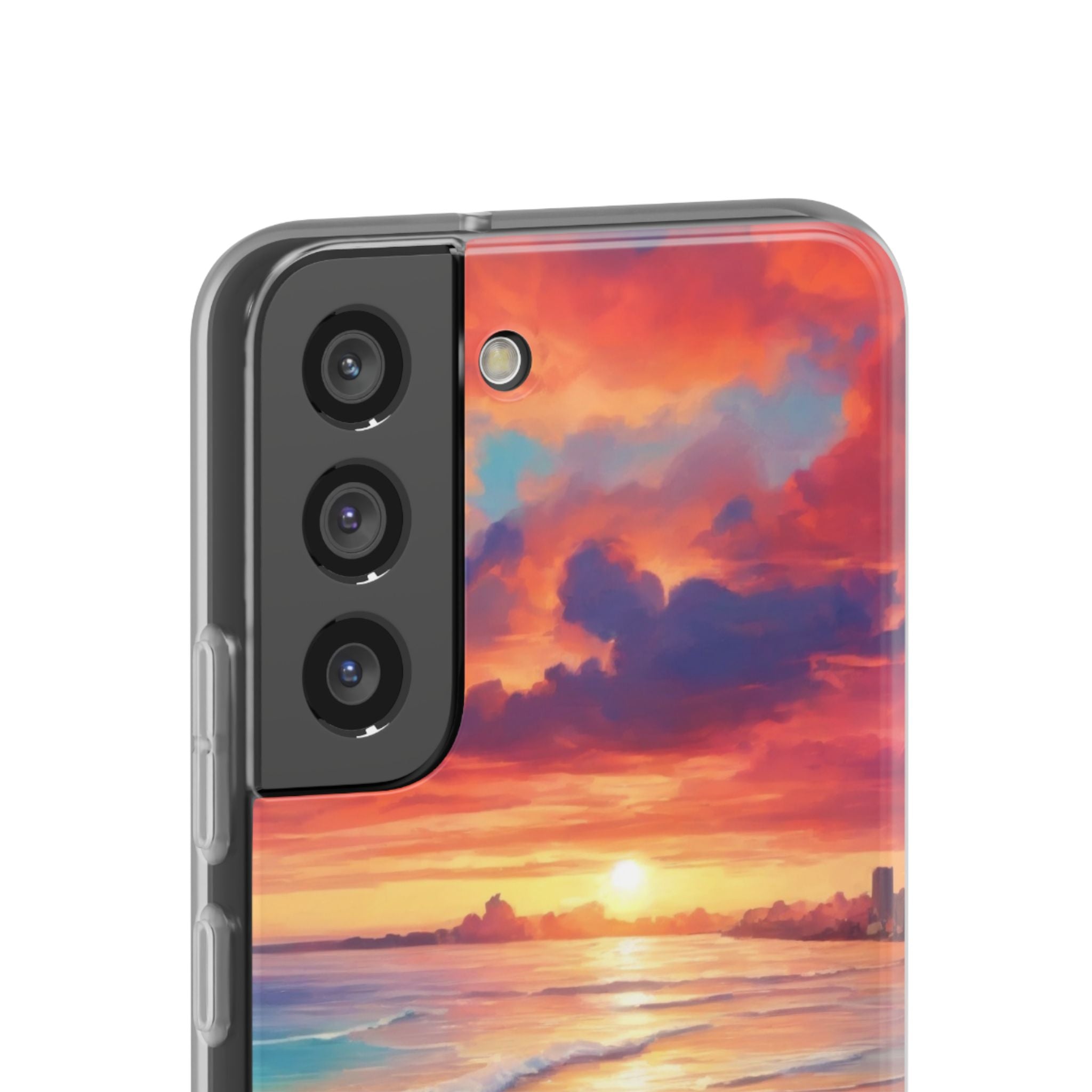 Crimson Shore Horizon · Soft Handyhülle für Samsung