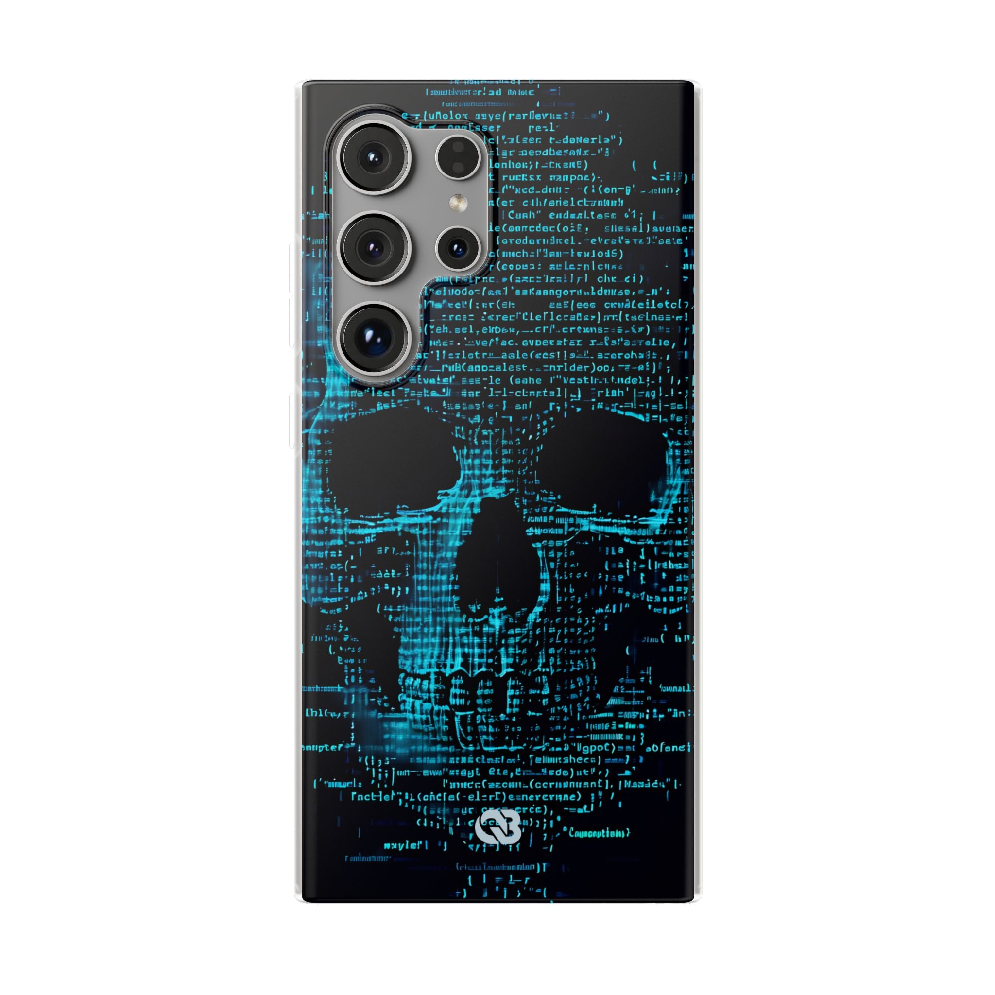 Cyan Glitch Skull · Soft Handyhülle für Samsung