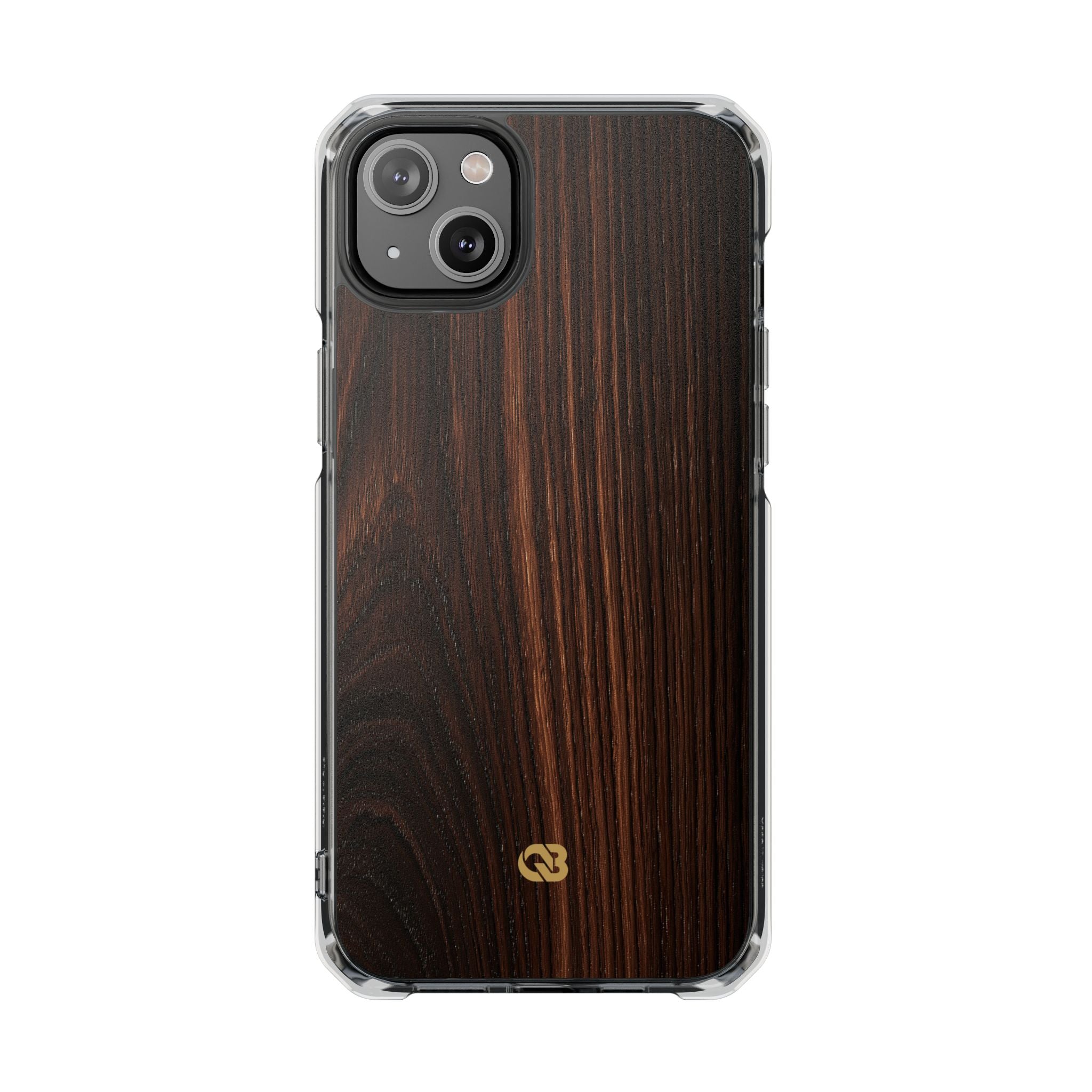Brown Impact MagSafe Phone Case for iPhone - Burnished Mahogany Grain