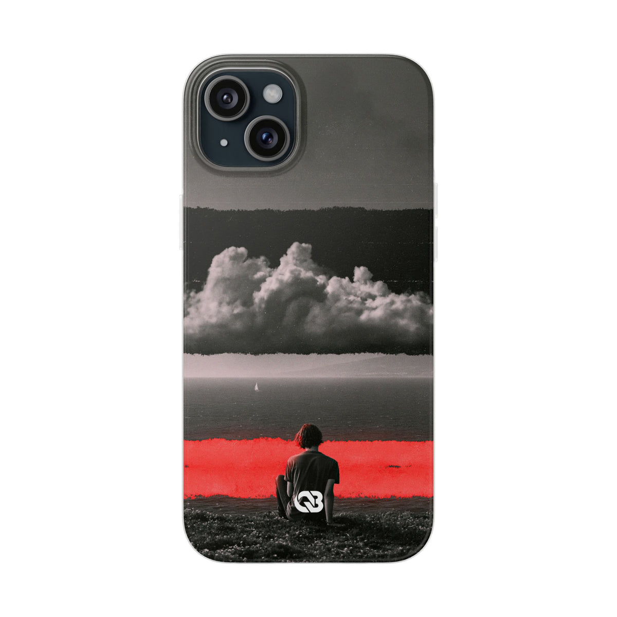 Crimson Horizon · Lite Phone Case for iPhone · Black