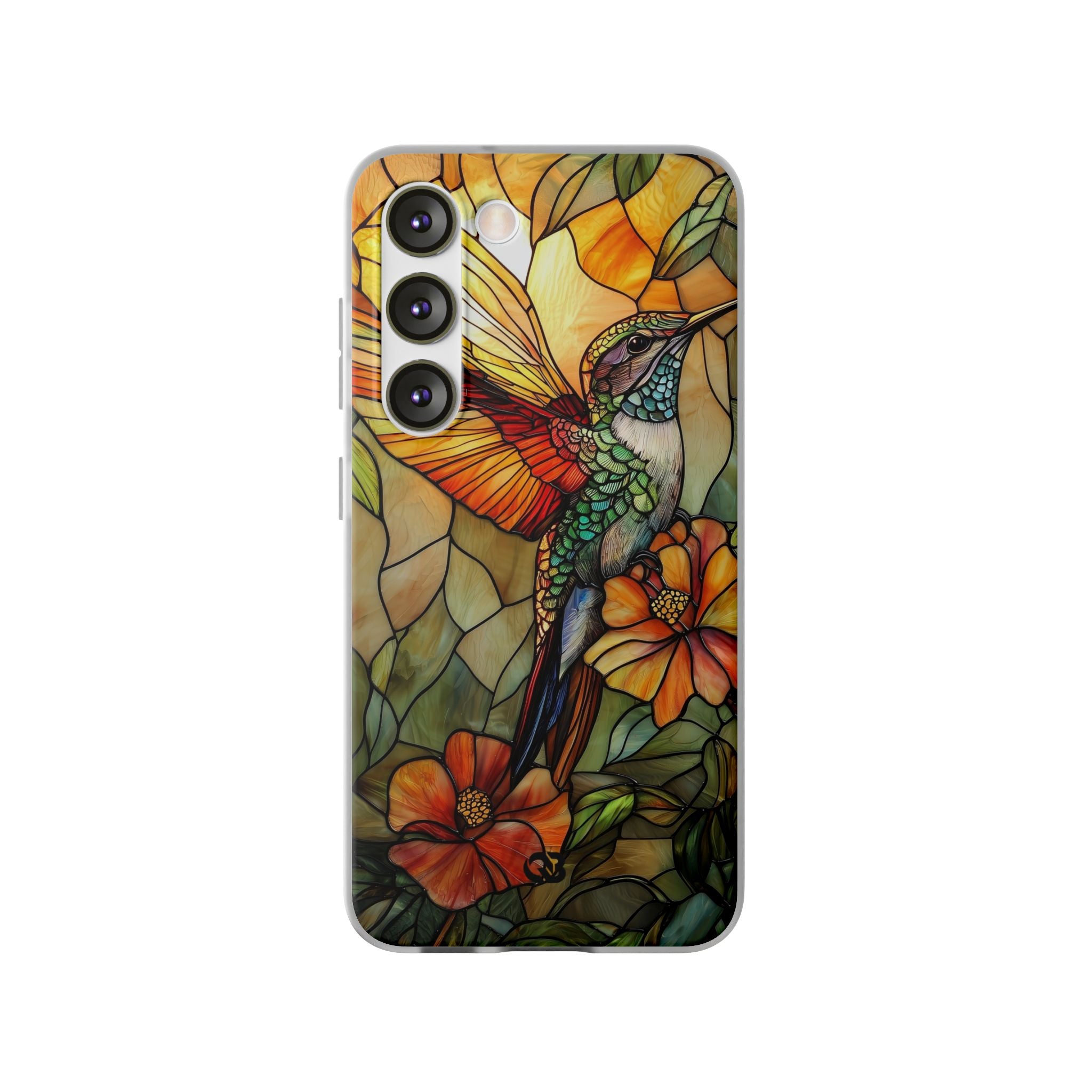 Amber Glass Hummingbird · Soft Custodia per Samsung