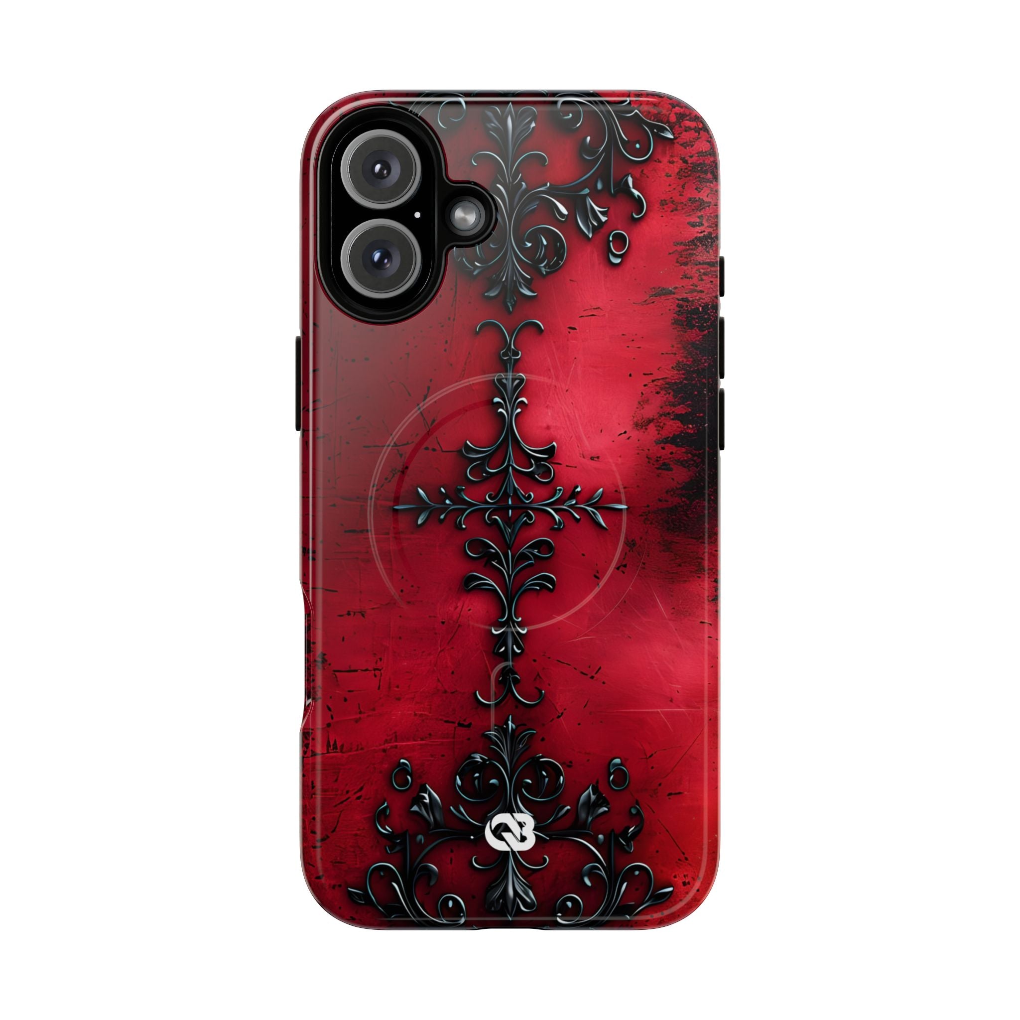 Crimson Gothic Filigree · Tough+ Coque de téléphone pour iPhone · MagSafe