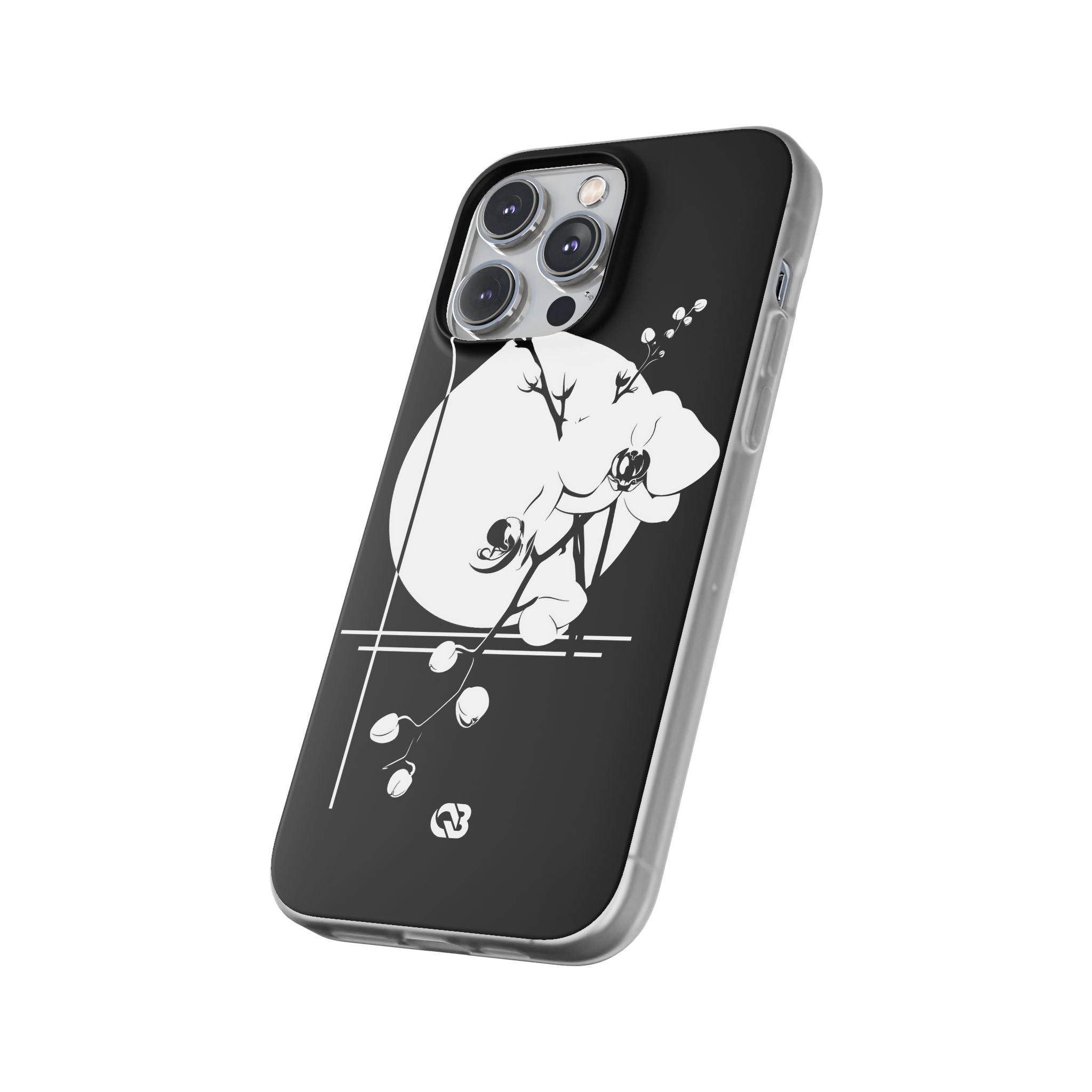 Black Lite Phone Case for iPhone - Lunar Orchid Grid