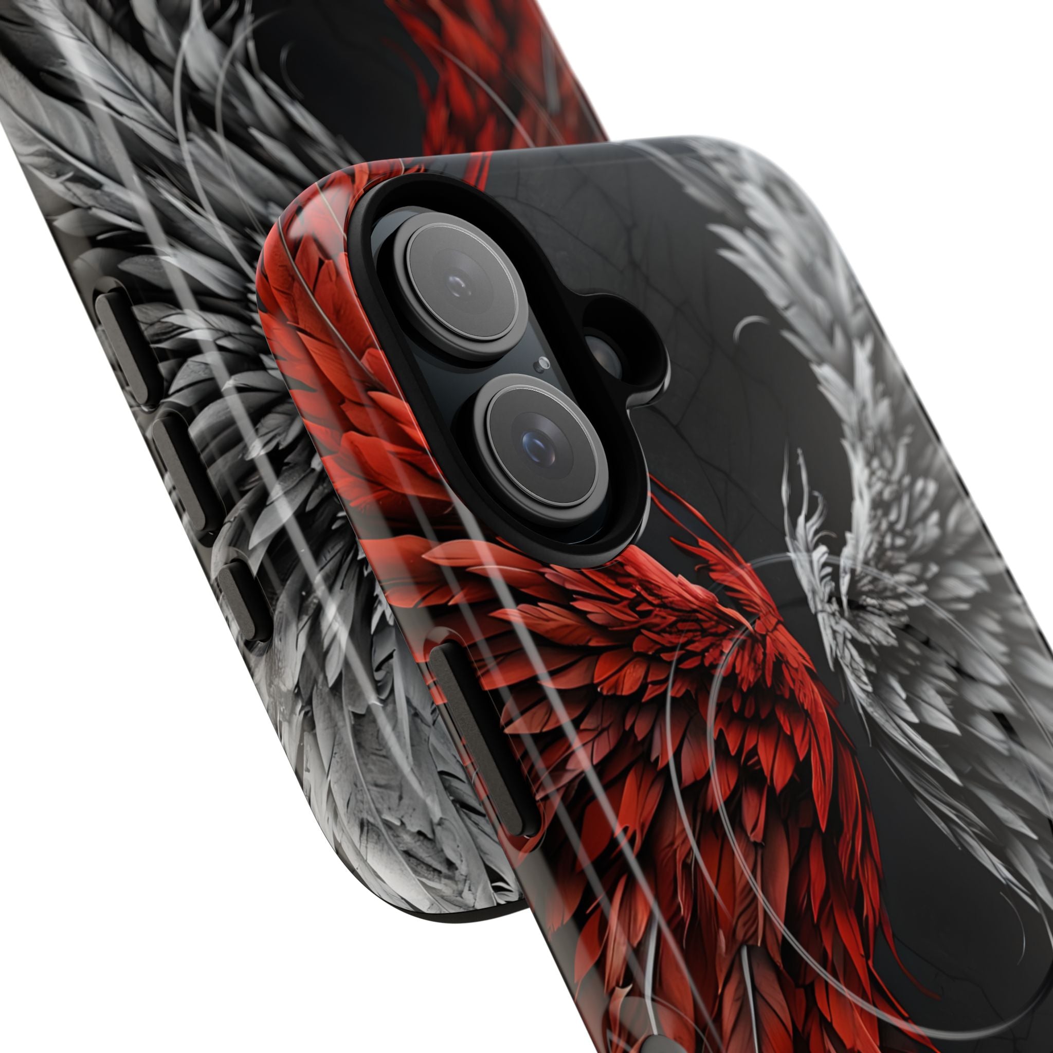 Crimson White Wings iPhone 16 Case - Tough+