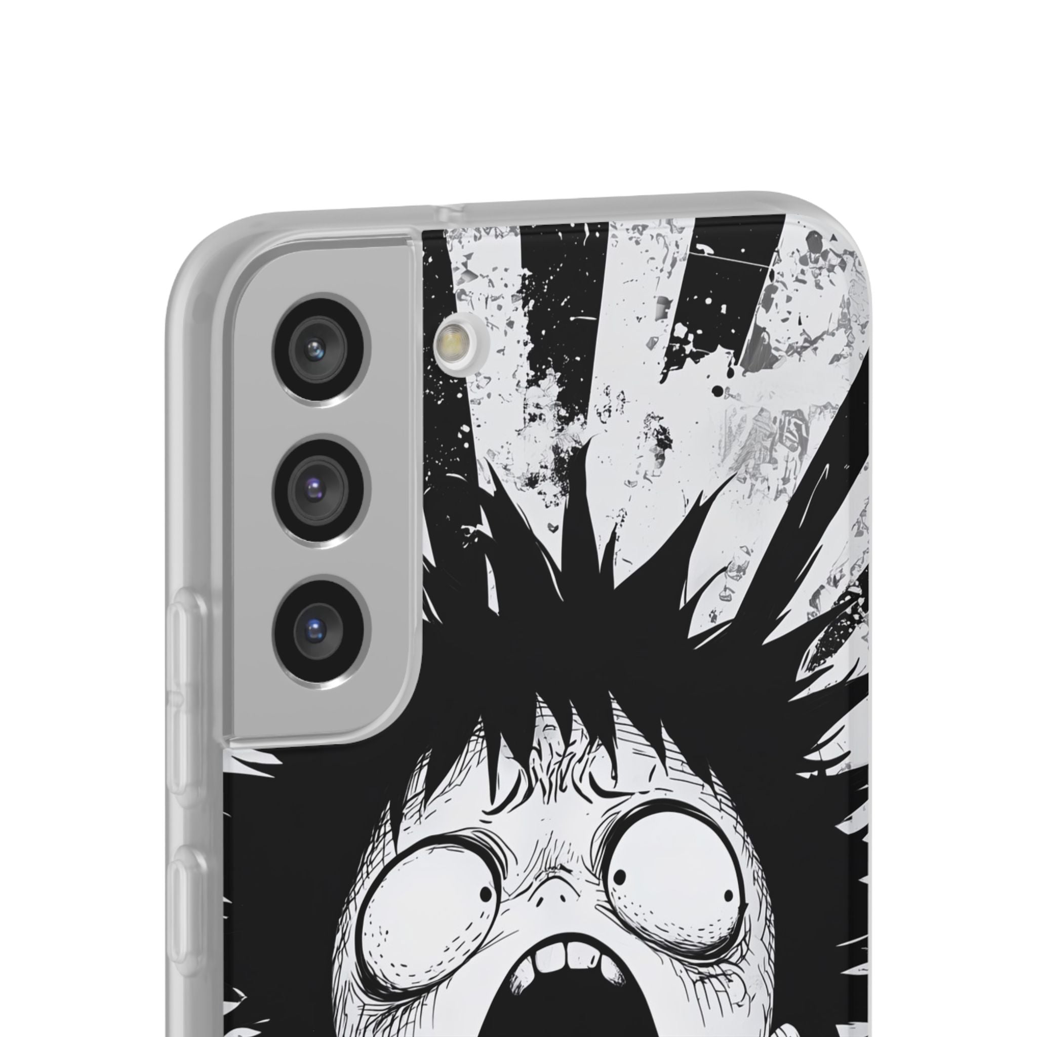Chaotic Monochrome Scream · Soft Telefoncover for Samsung