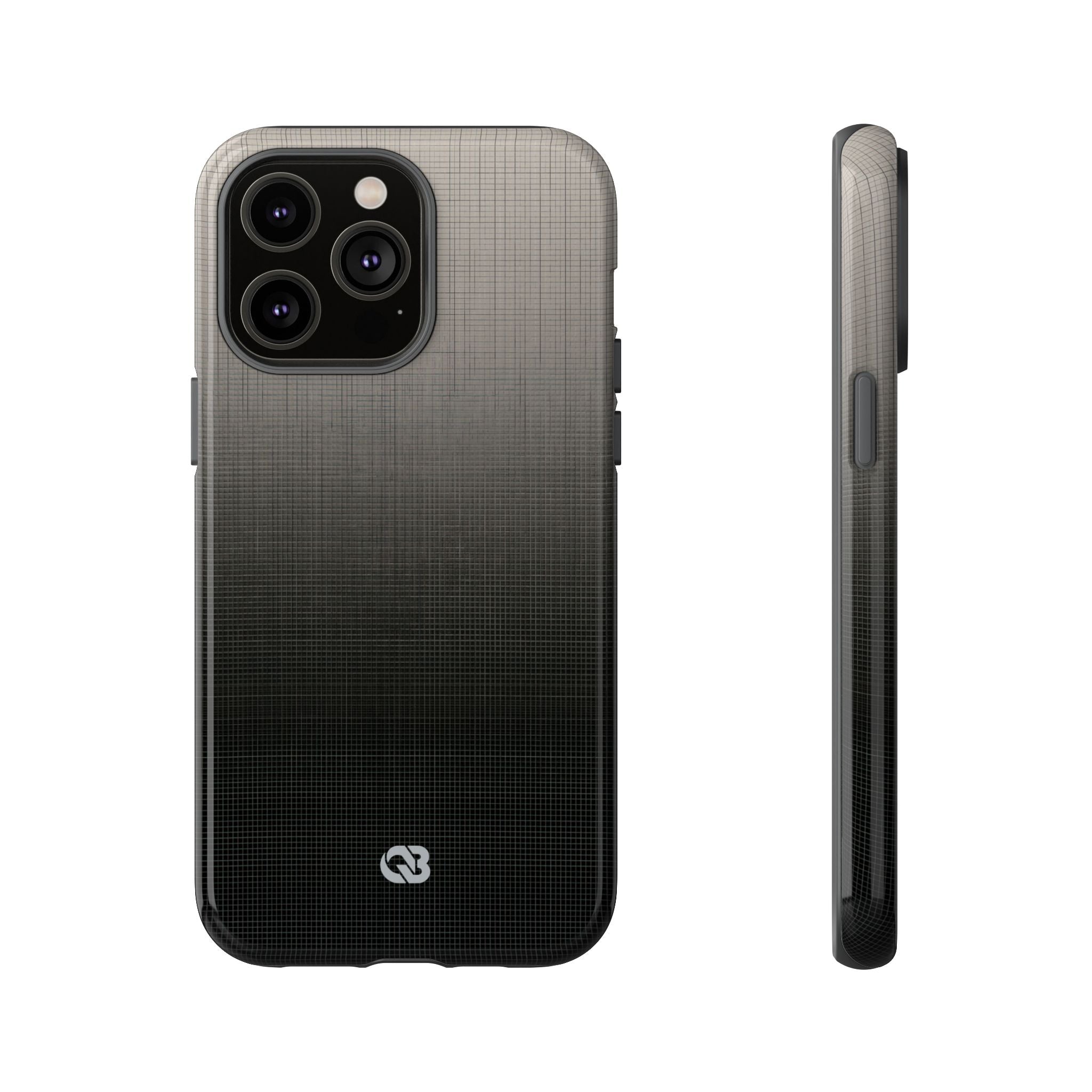 Grey Tough Phone Case for iPhone - Faded Sand Mesh