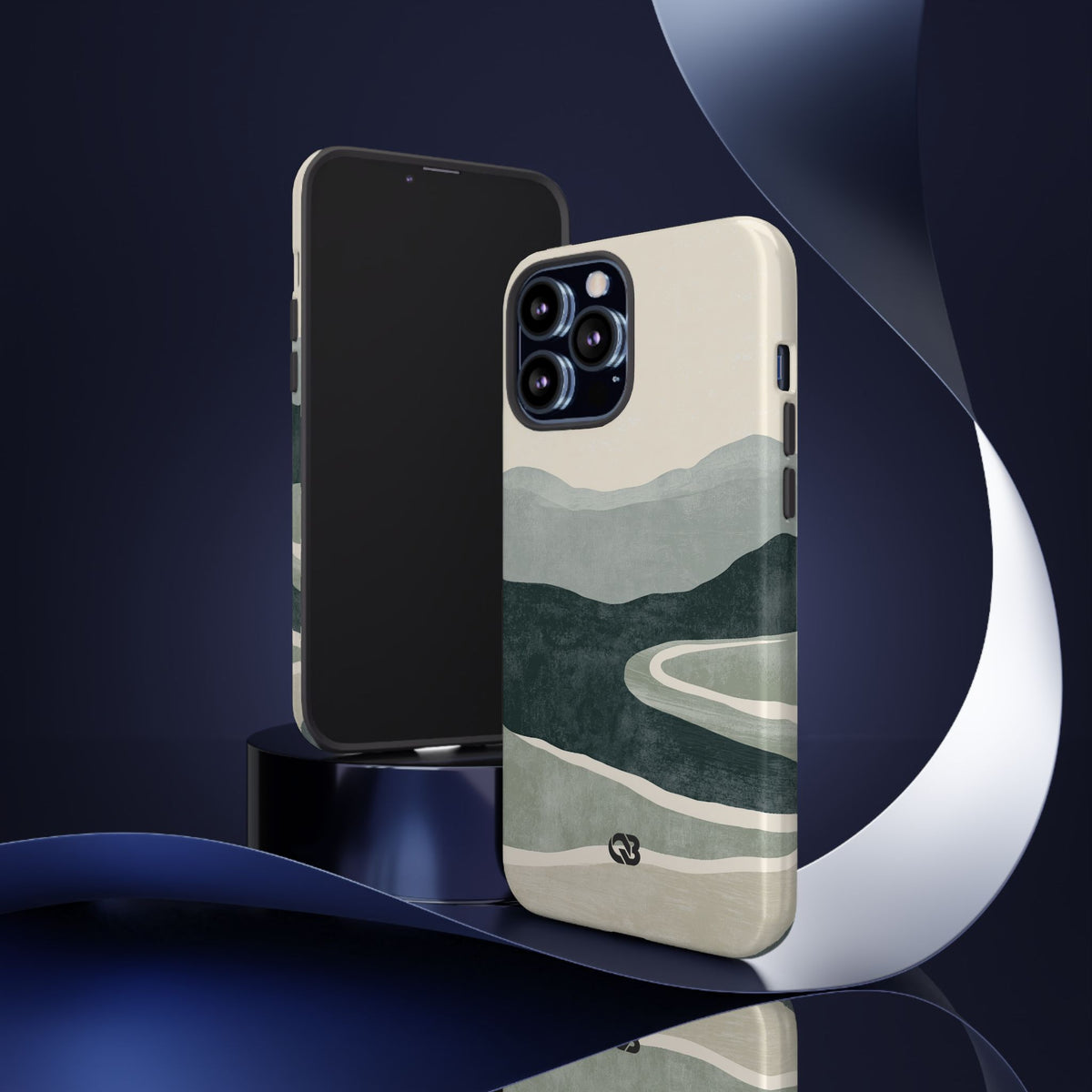 Muted Valley Vista · Tough Phone Case for iPhone · Green