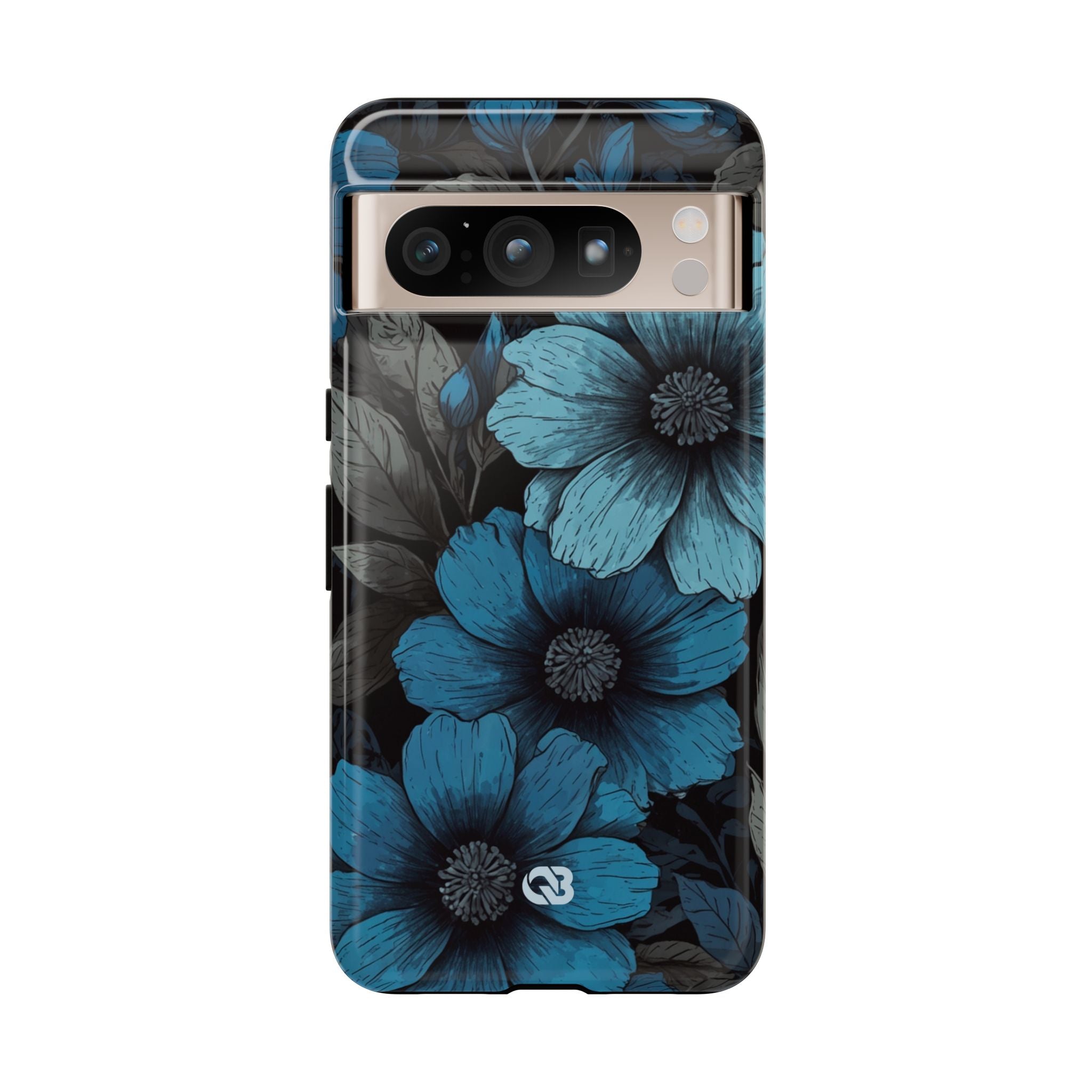Obsidian Blue Petals · Tough Phone Case for Google Pixel