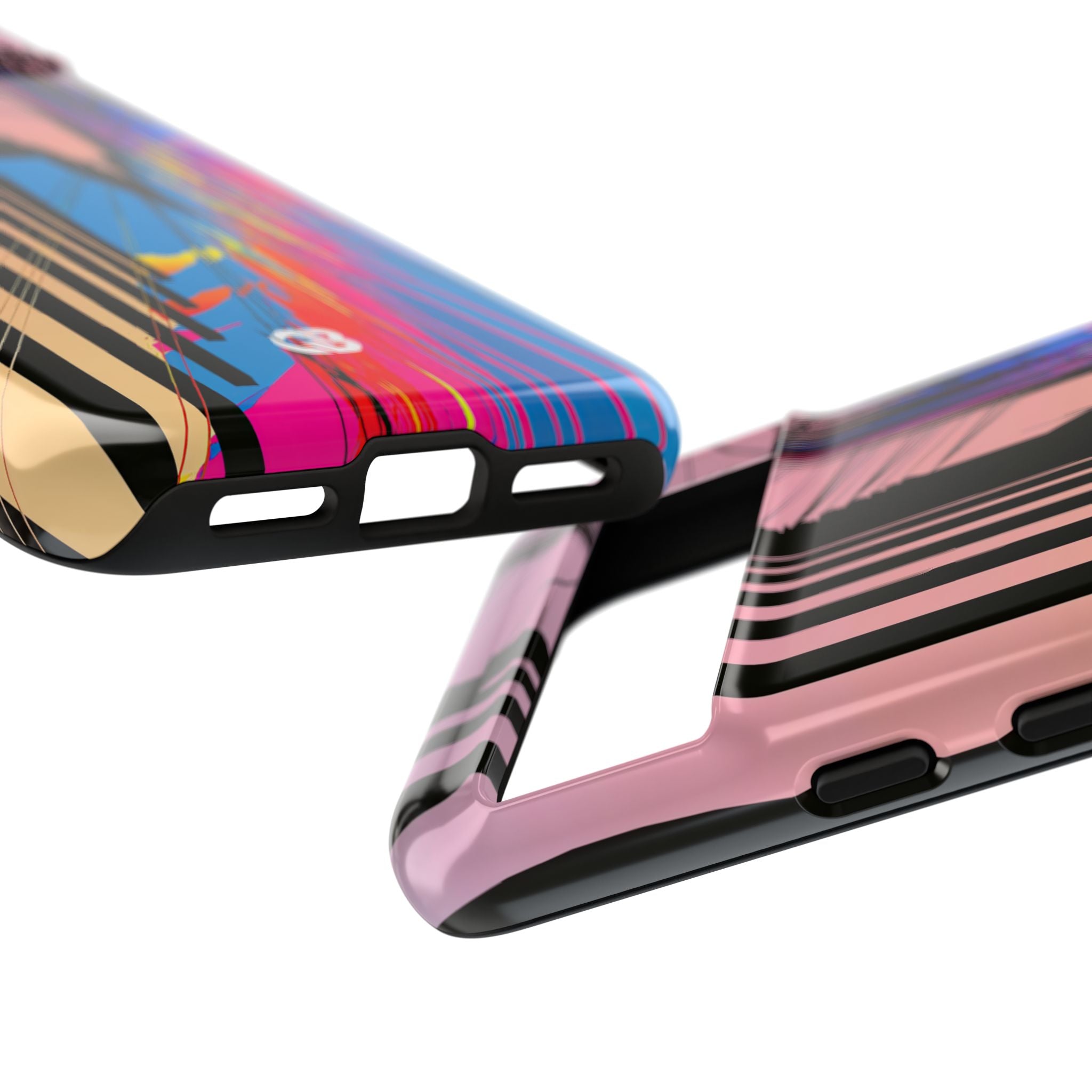 Blue Tough Phone Case for Google Pixel - Fractured Data Skyline