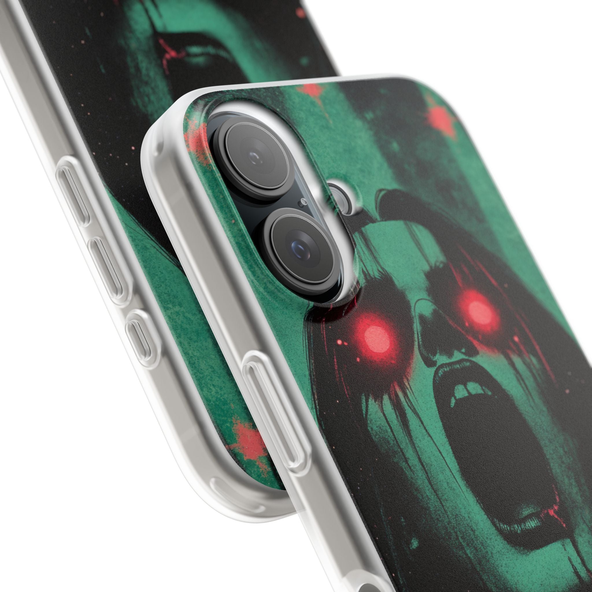 Crimson Emerald Scream · Soft Phone Case for iPhone