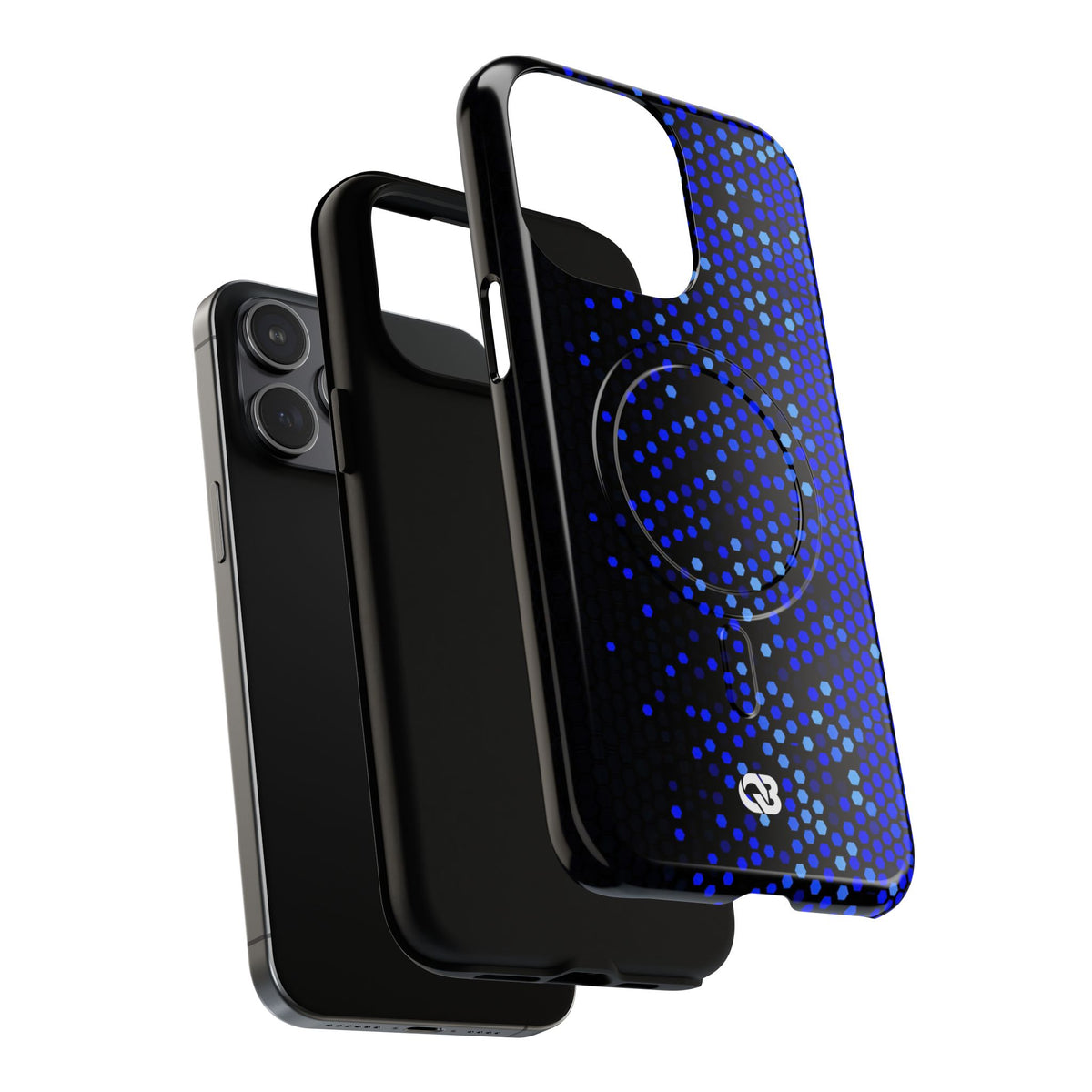 Cobalt Hex Dispersion · Tough 2.0 Magnetic Phone Case for iPhone · Blue