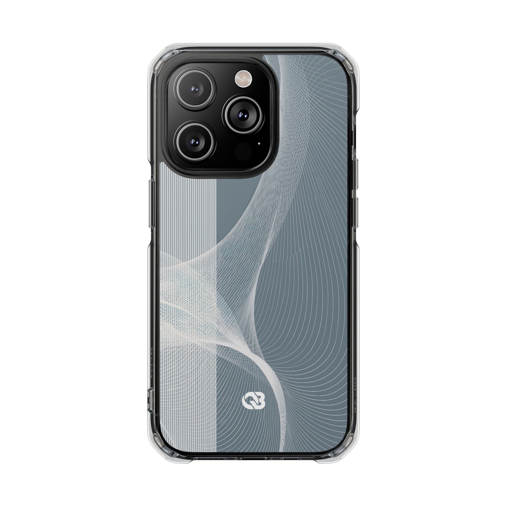 Grey Impact MagSafe Phone Case for iPhone - Slate Mesh Horizon