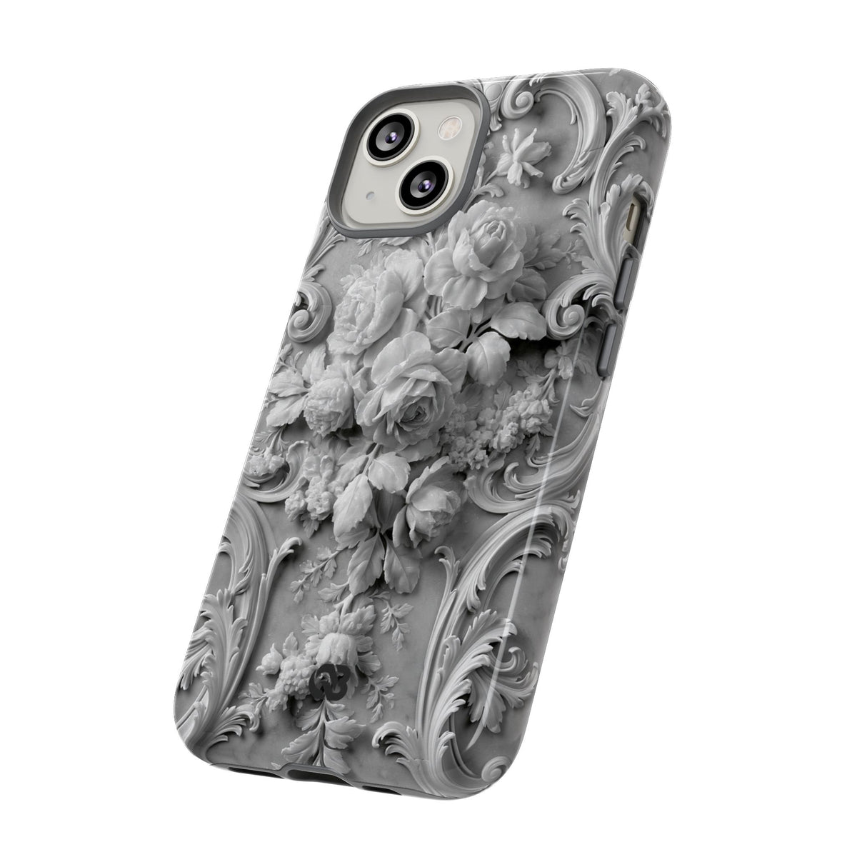 Rococo Marble Rose · Tough Phone Case for iPhone · White