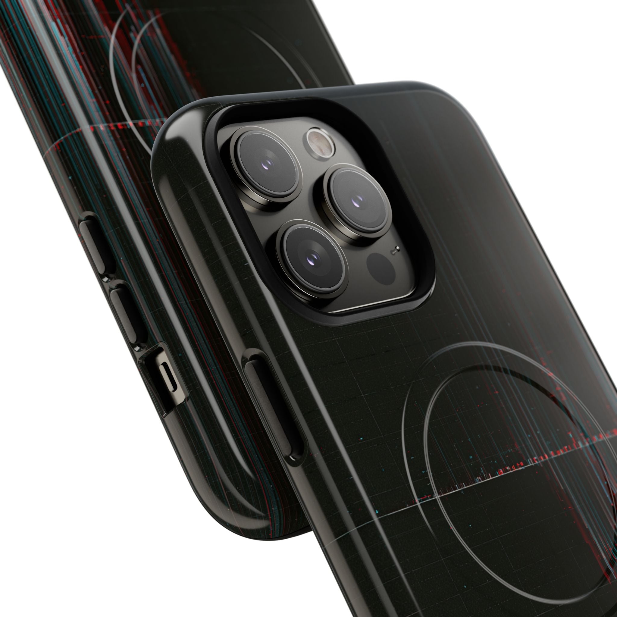 Black Tough 2.0 Magsafe Phone Case for iPhone - Corrupted Data Stream
