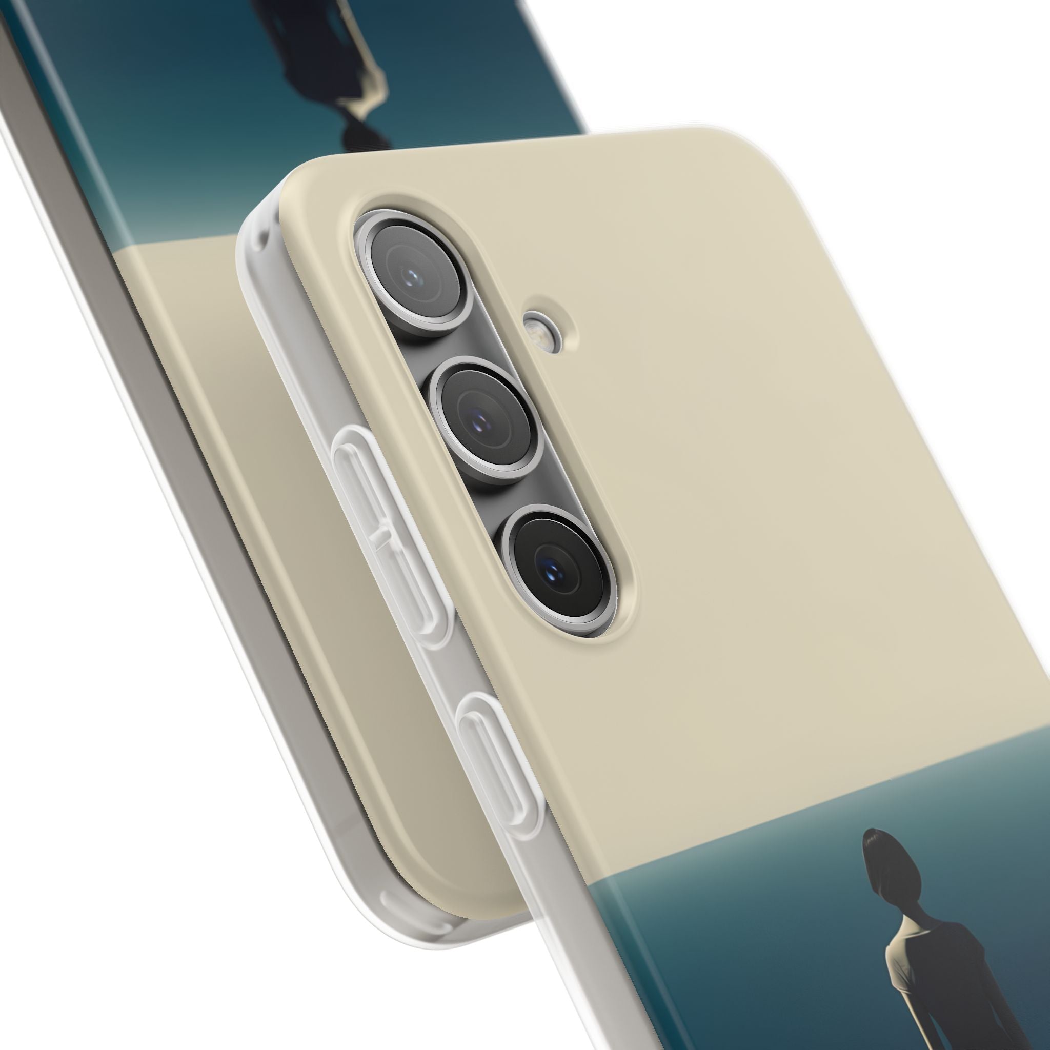 Solitary Blue Horizon · Soft Phone Case for Samsung