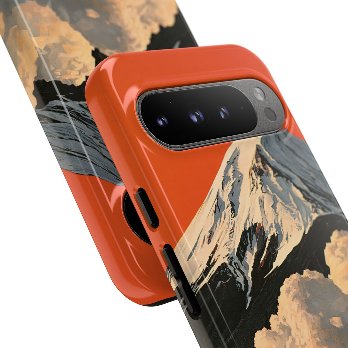 Sacred Peak Fuji · Tough Phone Case for Pixel · Orange