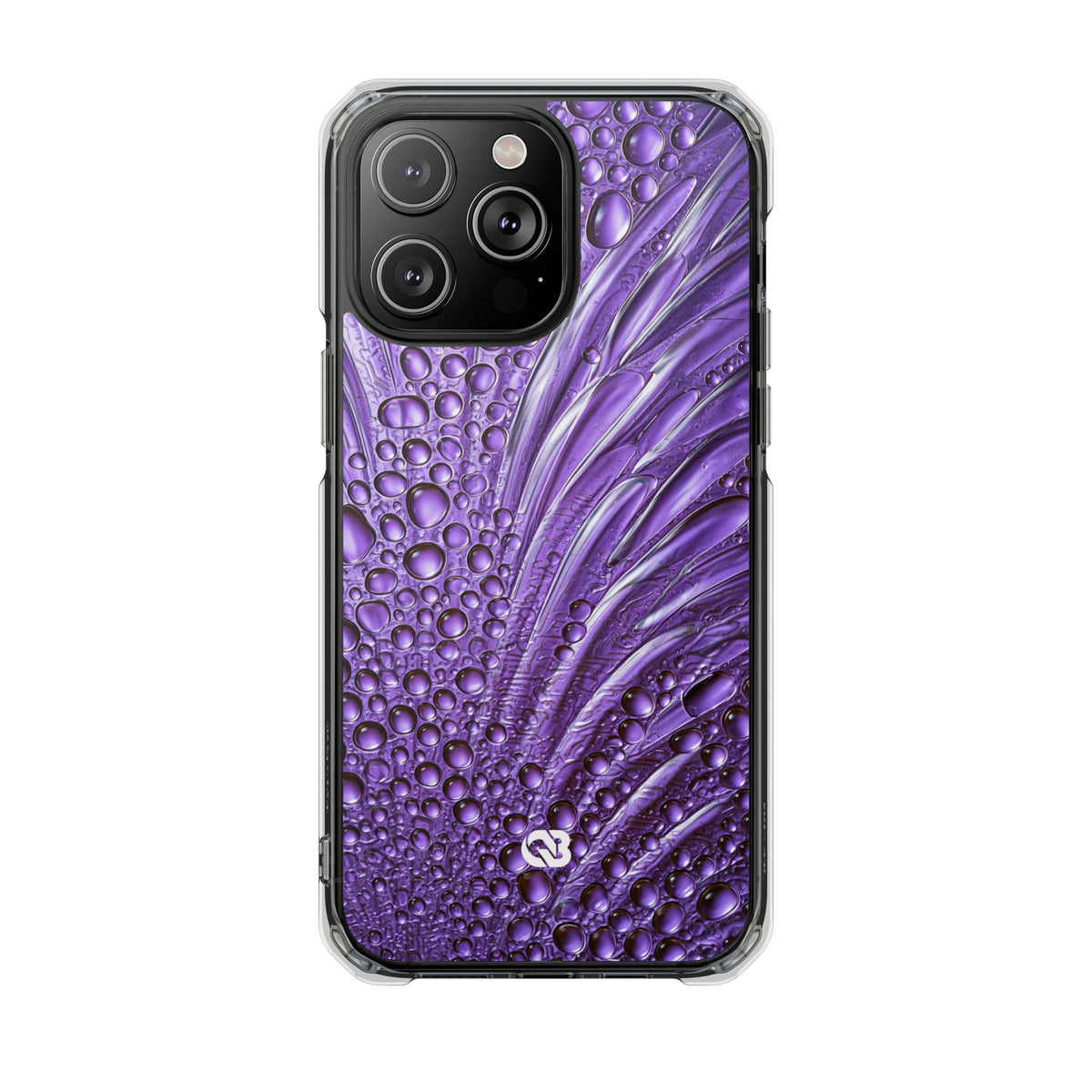 Violet Liquid Gel · Clear Impact Magnetic Phone Case for iPhone · Purple