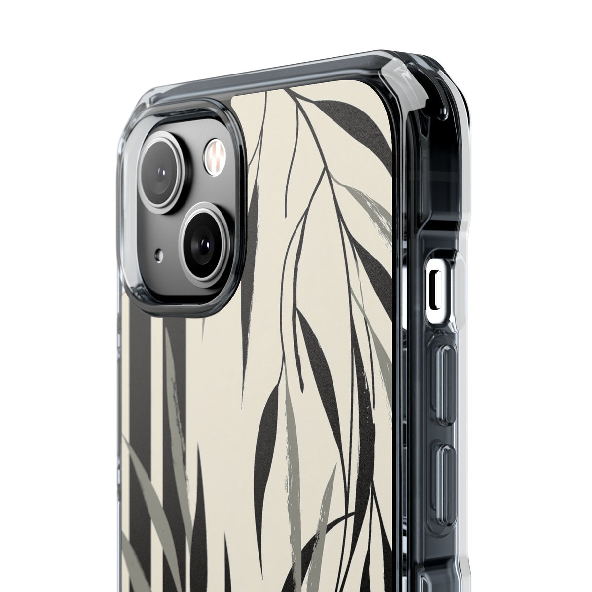 Linear Willow Study · Clear Impact Magnetic Phone Case for iPhone · Beige