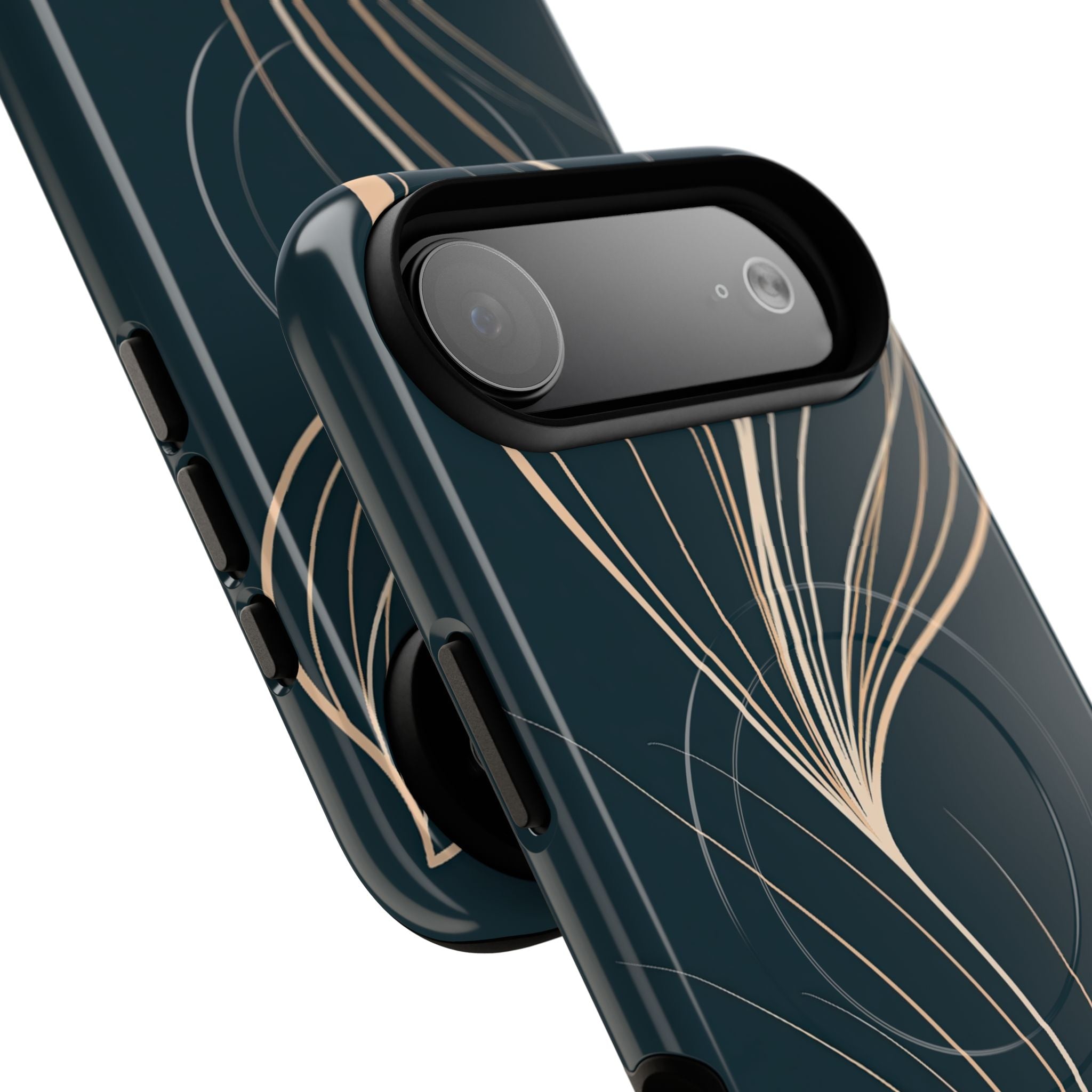 Teal Tough 2.0 Magsafe Phone Case for iPhone - Sandstone Silk Flora