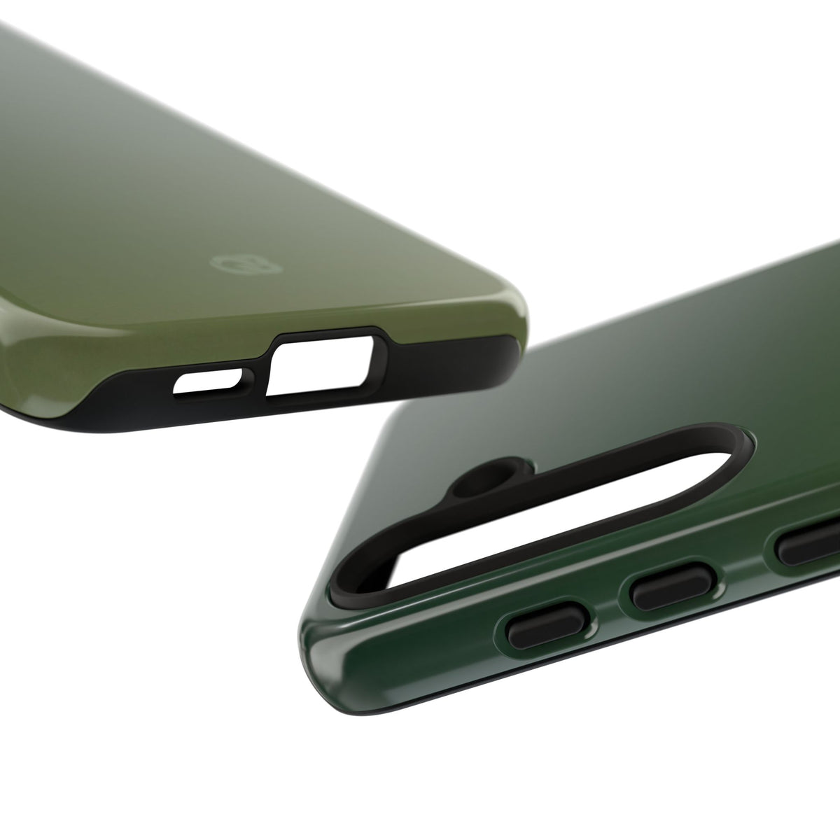 Green Tough Phone Case for Samsung - Shadow Moss Grain