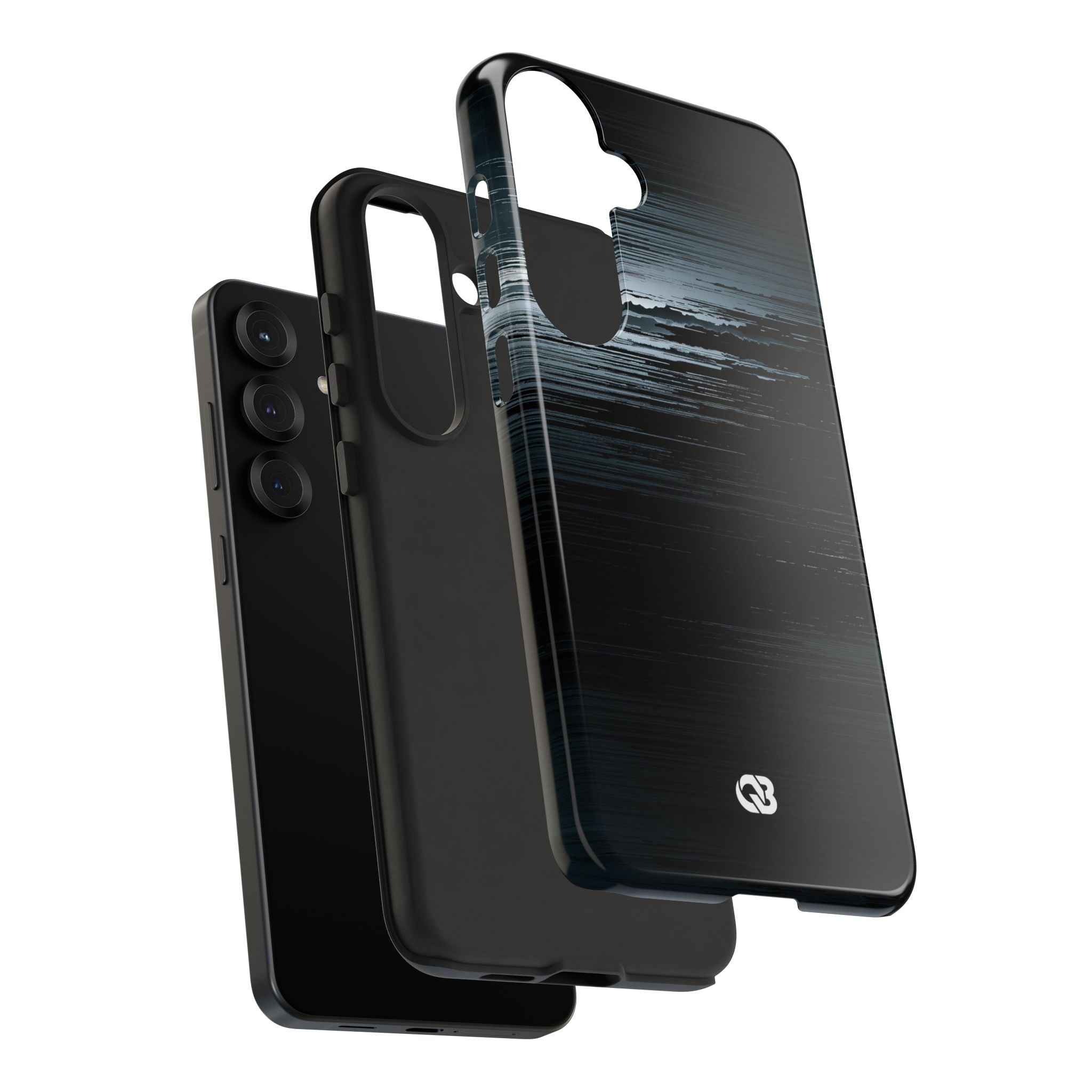 Black Tough Phone Case for Samsung - Frozen Signal Glitch
