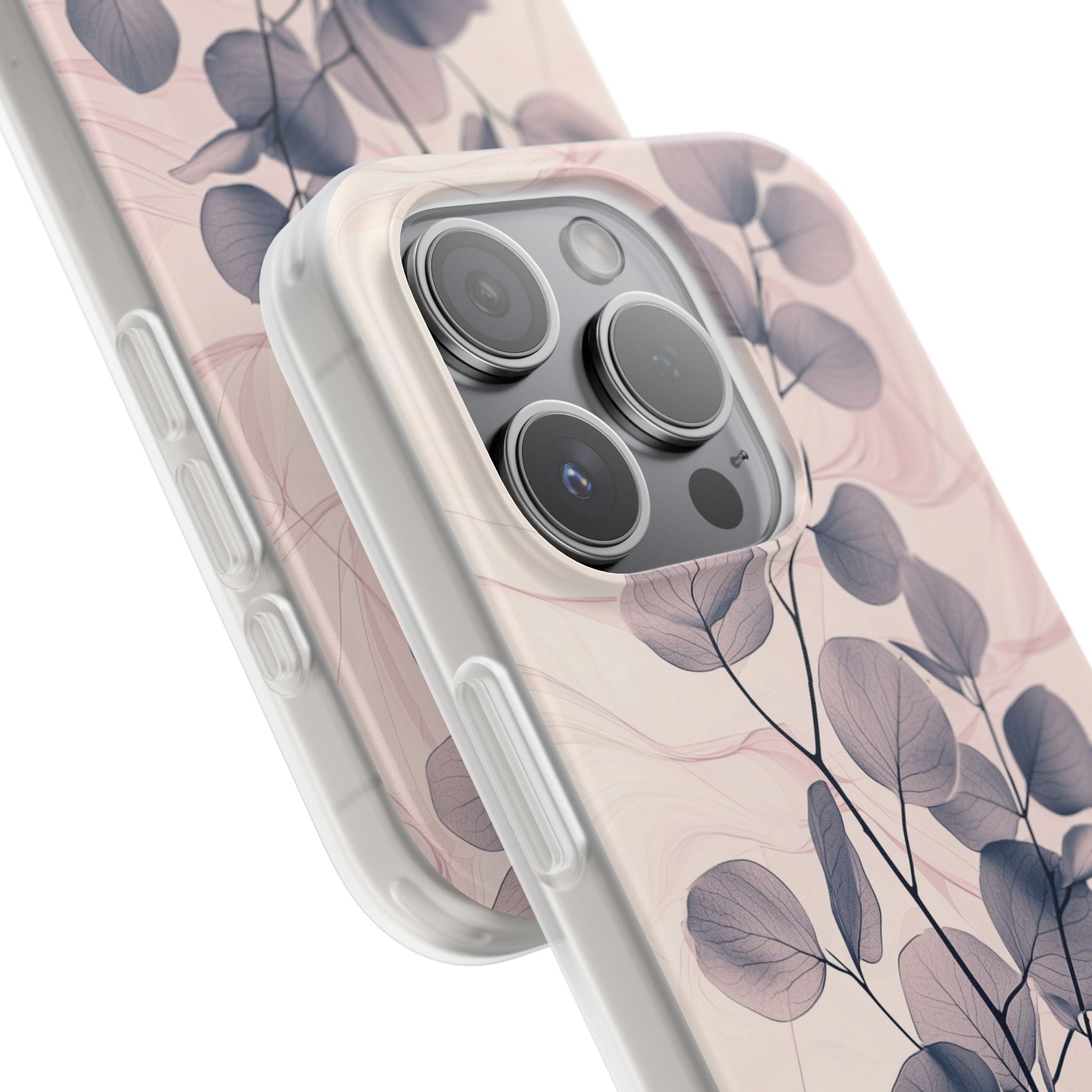 Veined Leaf Whisper iPhone 15 Pro Case - Soft