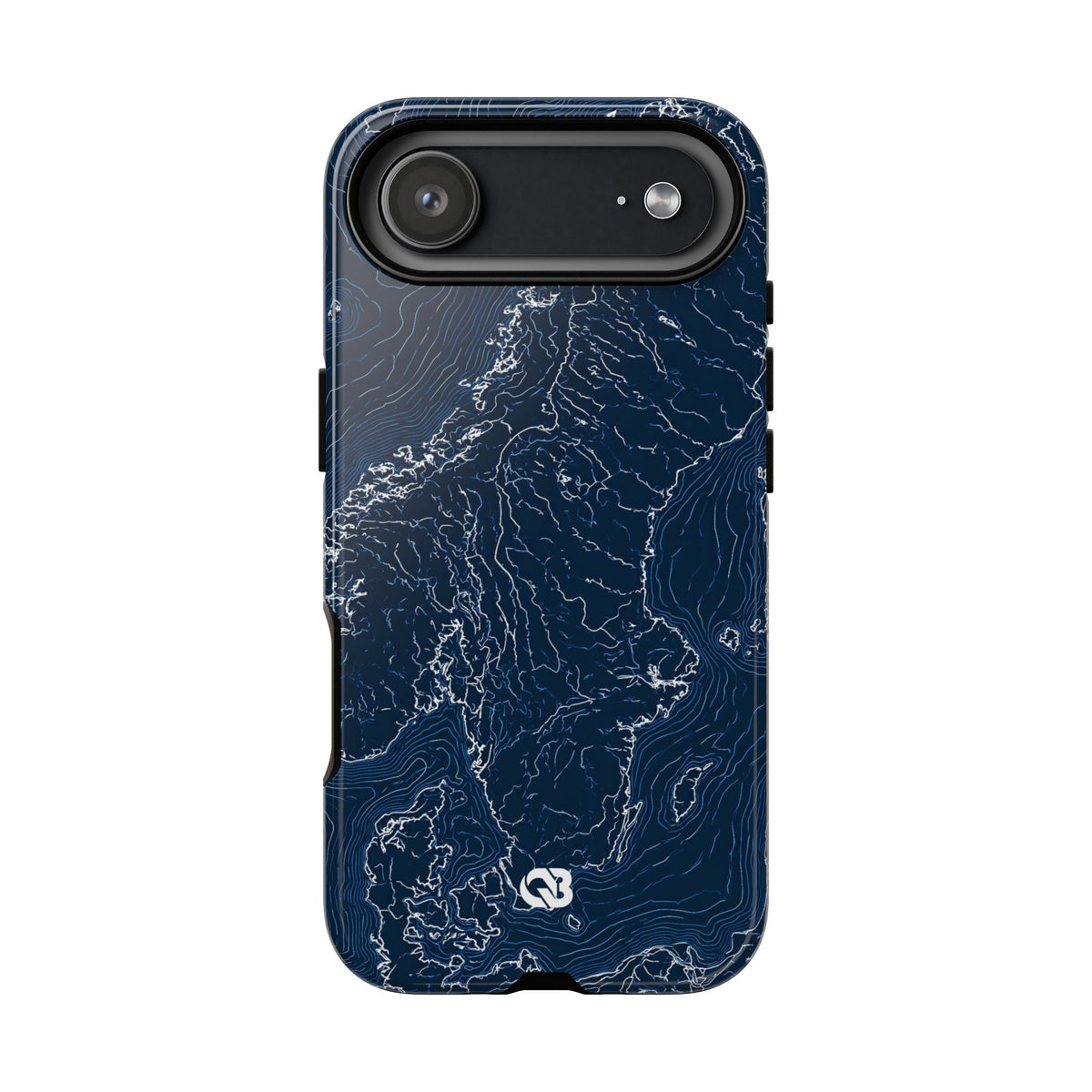 Nordic Contour Chart · Tough Phone Case for iPhone · Blue