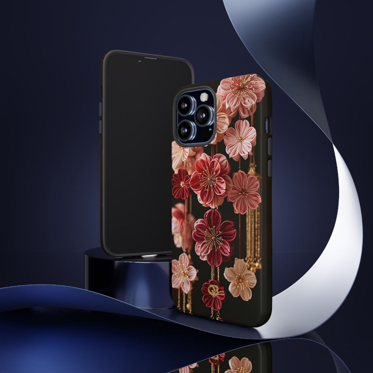 Silk Blossom Kanzashi · Tough Phone Case for iPhone · Pink