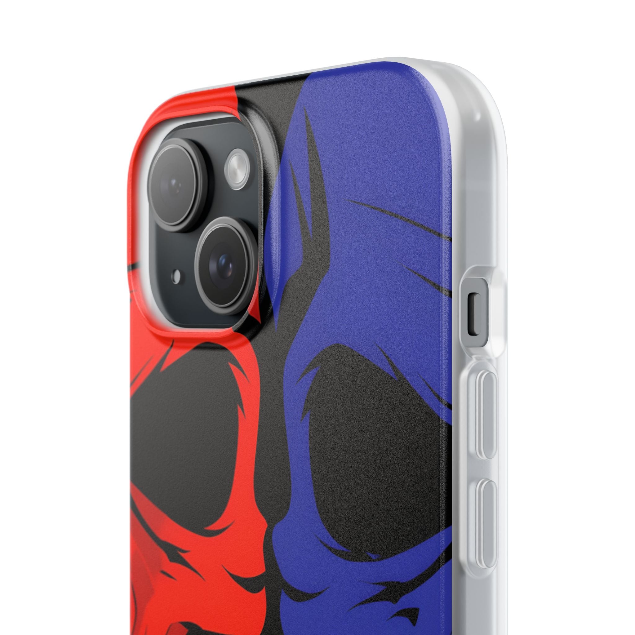 Crimson Cobalt Skulls · Soft Phone Case for iPhone