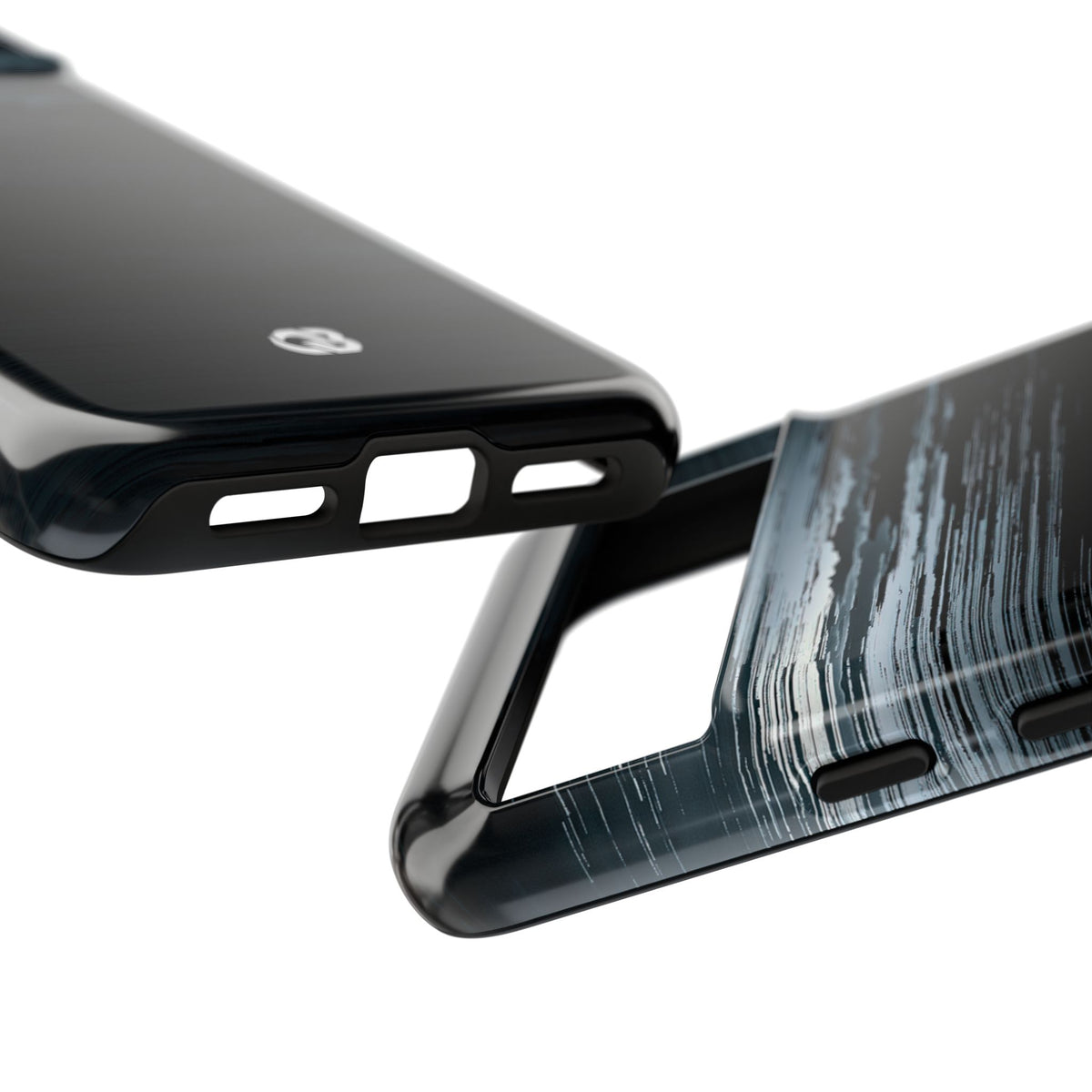 Black Tough Phone Case for Google Pixel - Frozen Signal Glitch