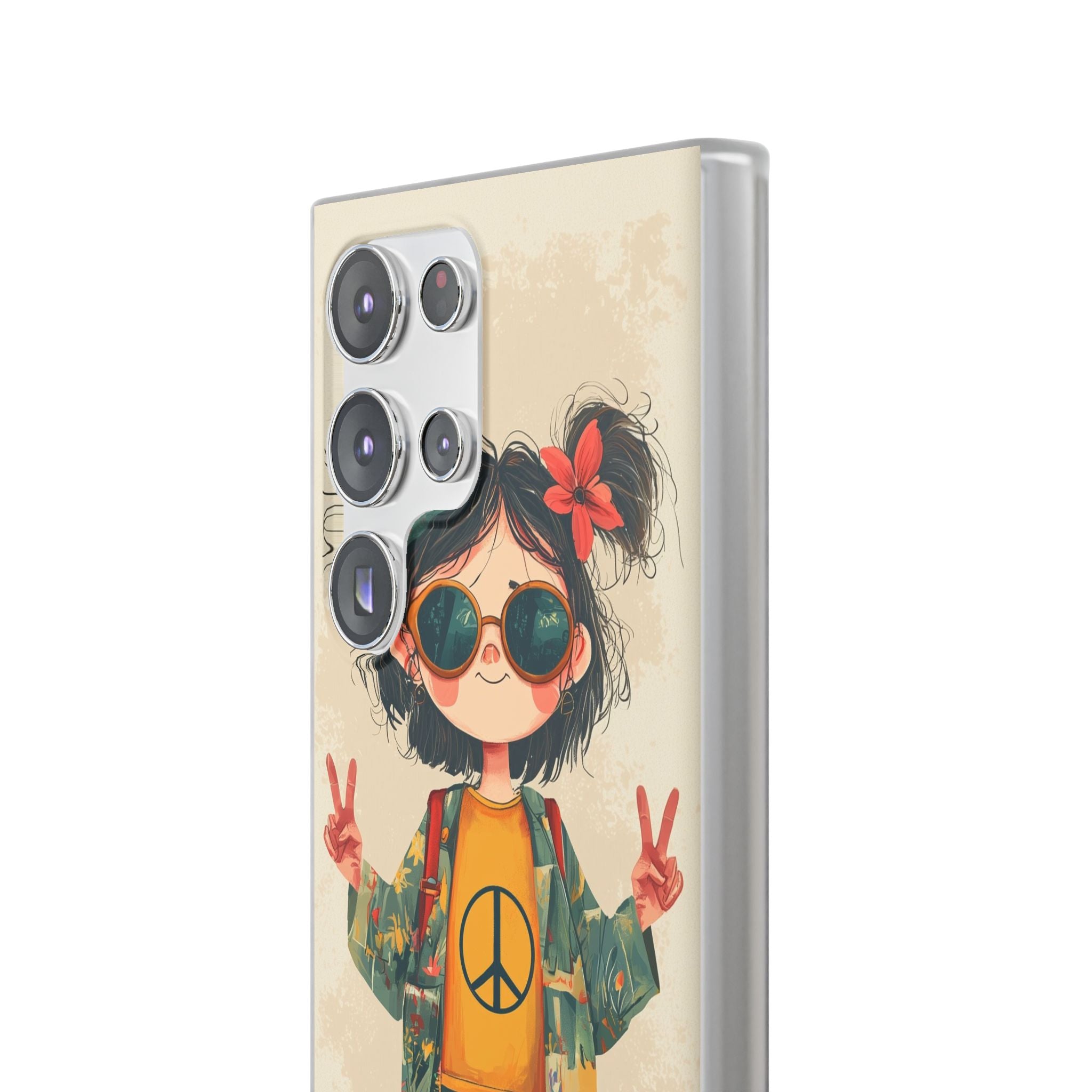 Retro Peace Girl · Soft Θήκη για Samsung