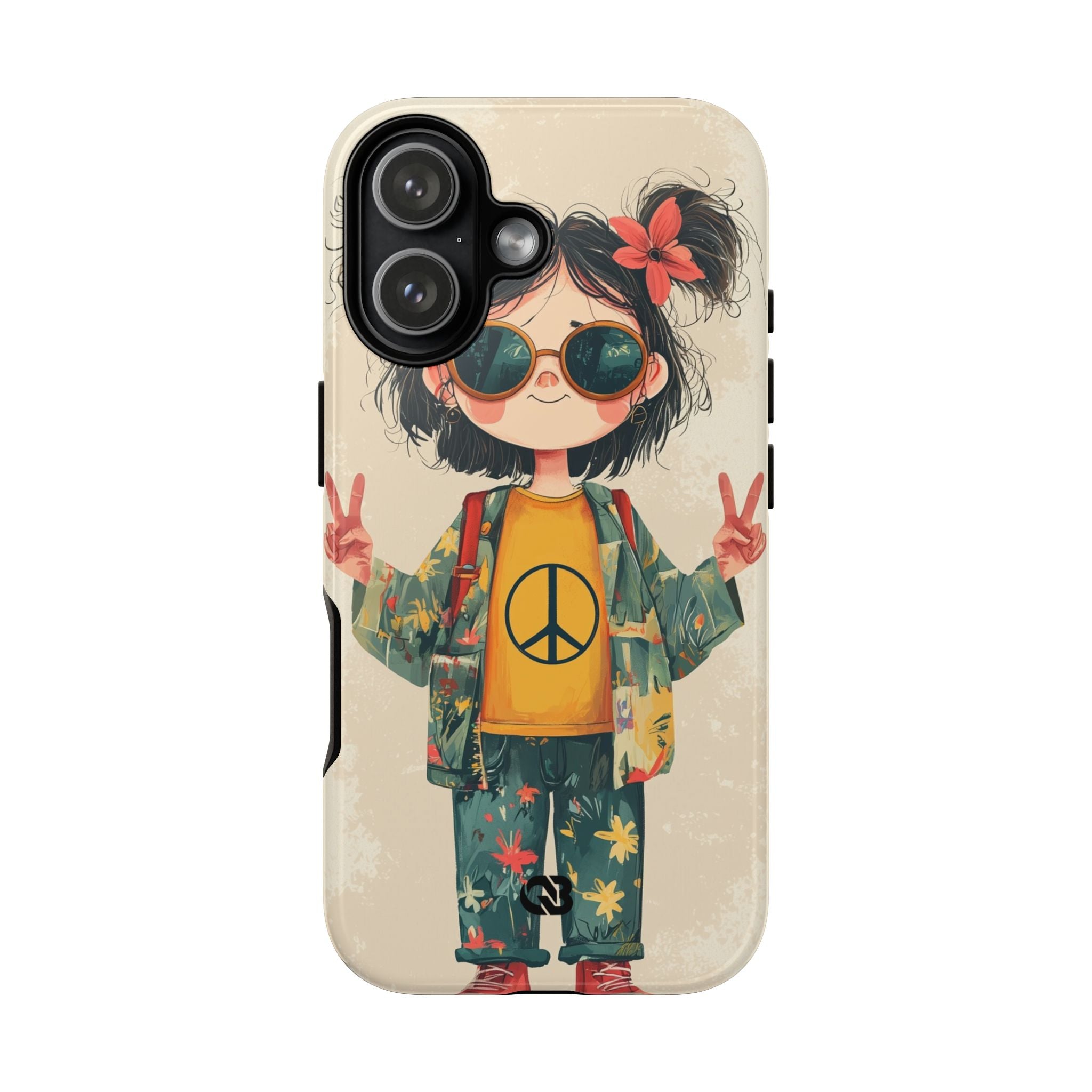 Retro Peace Girl · Tough Phone Case for iPhone