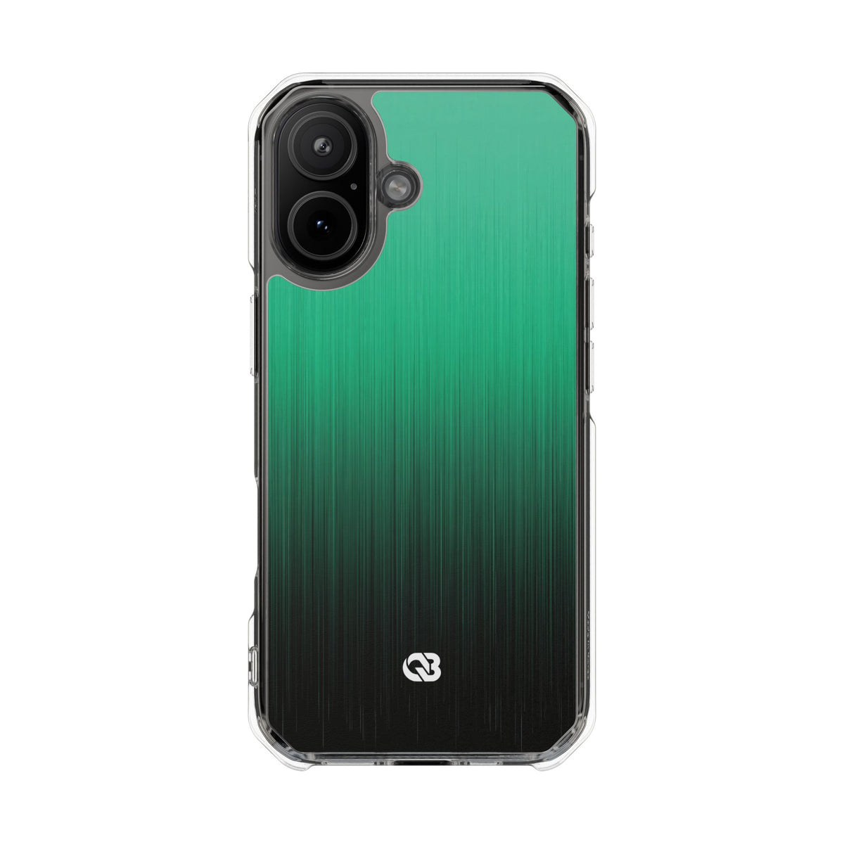 Emerald Cascade · Clear Impact Magnetic Phone Case for iPhone · Green