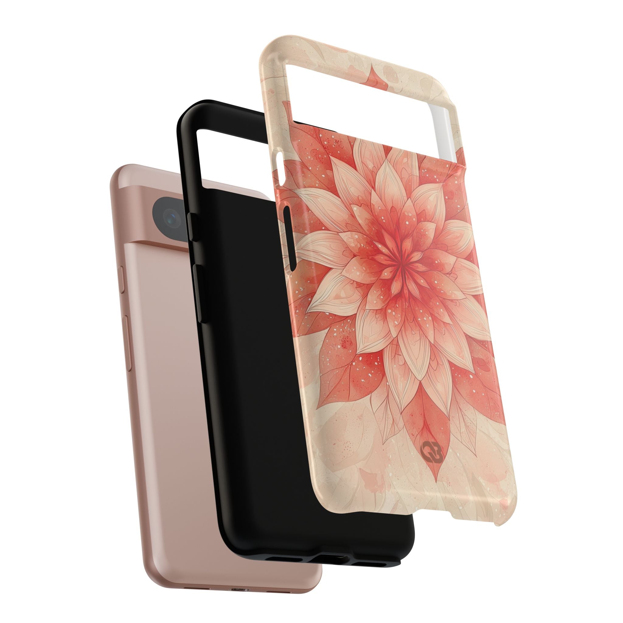 Coral Layered Bloom · Tough Etui na telefon dla Google Pixel