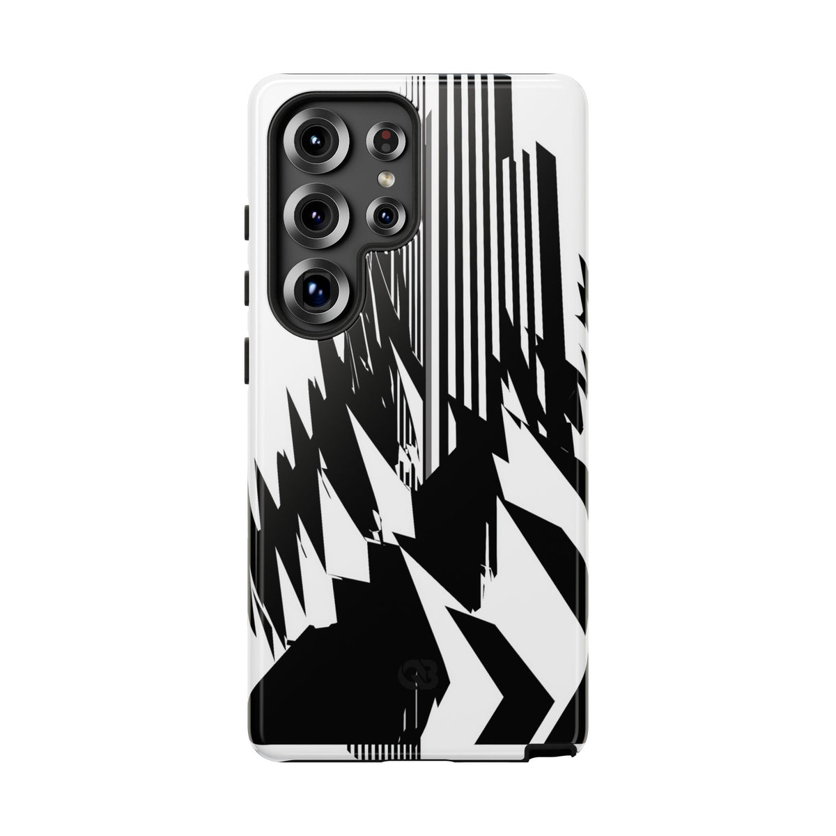White Tough Phone Case for Samsung - Shattered Vector Spire
