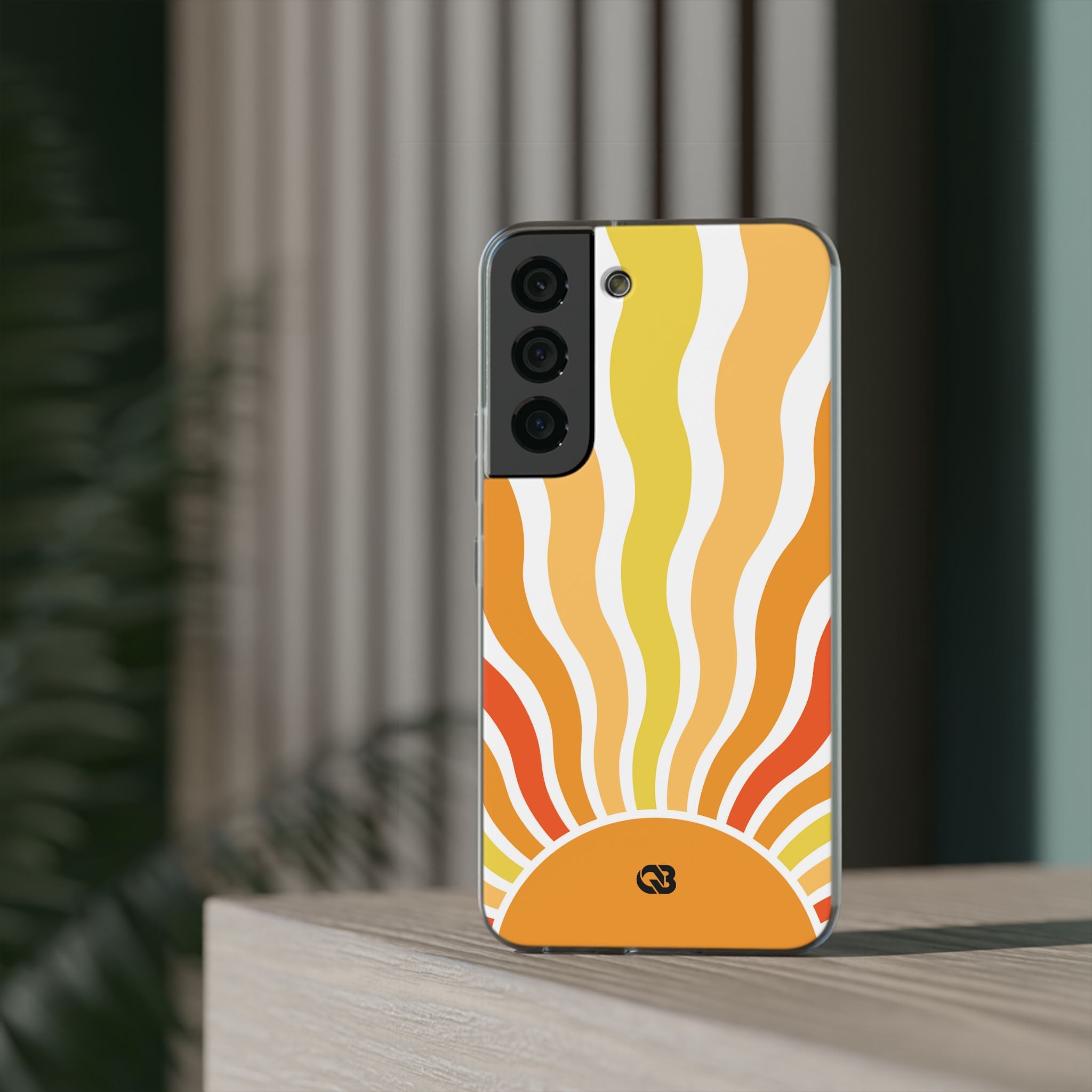 Amber Solar Waves · Soft Phone Case for Samsung