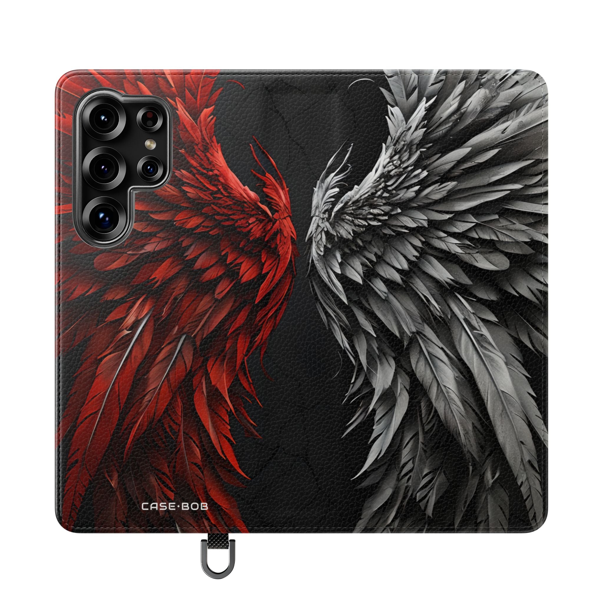 Crimson Silver Wings - Samsung S25 Ultra Case - Wallet