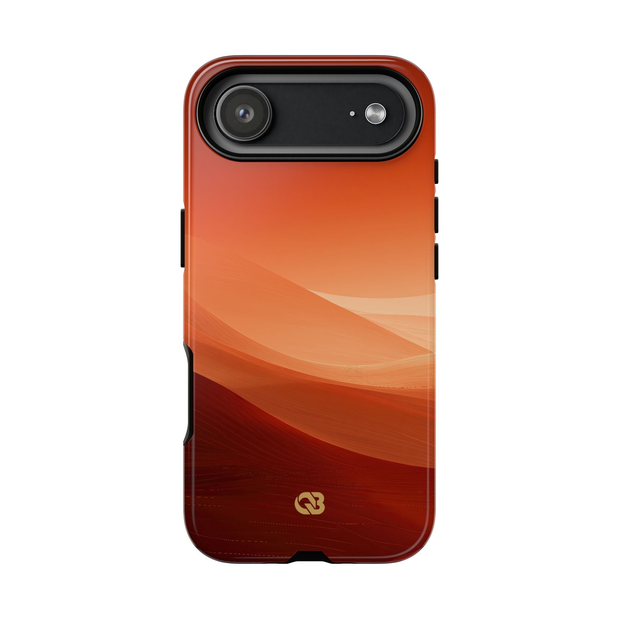 Orange Tough Phone Case for iPhone - Crimson Dune Gradient