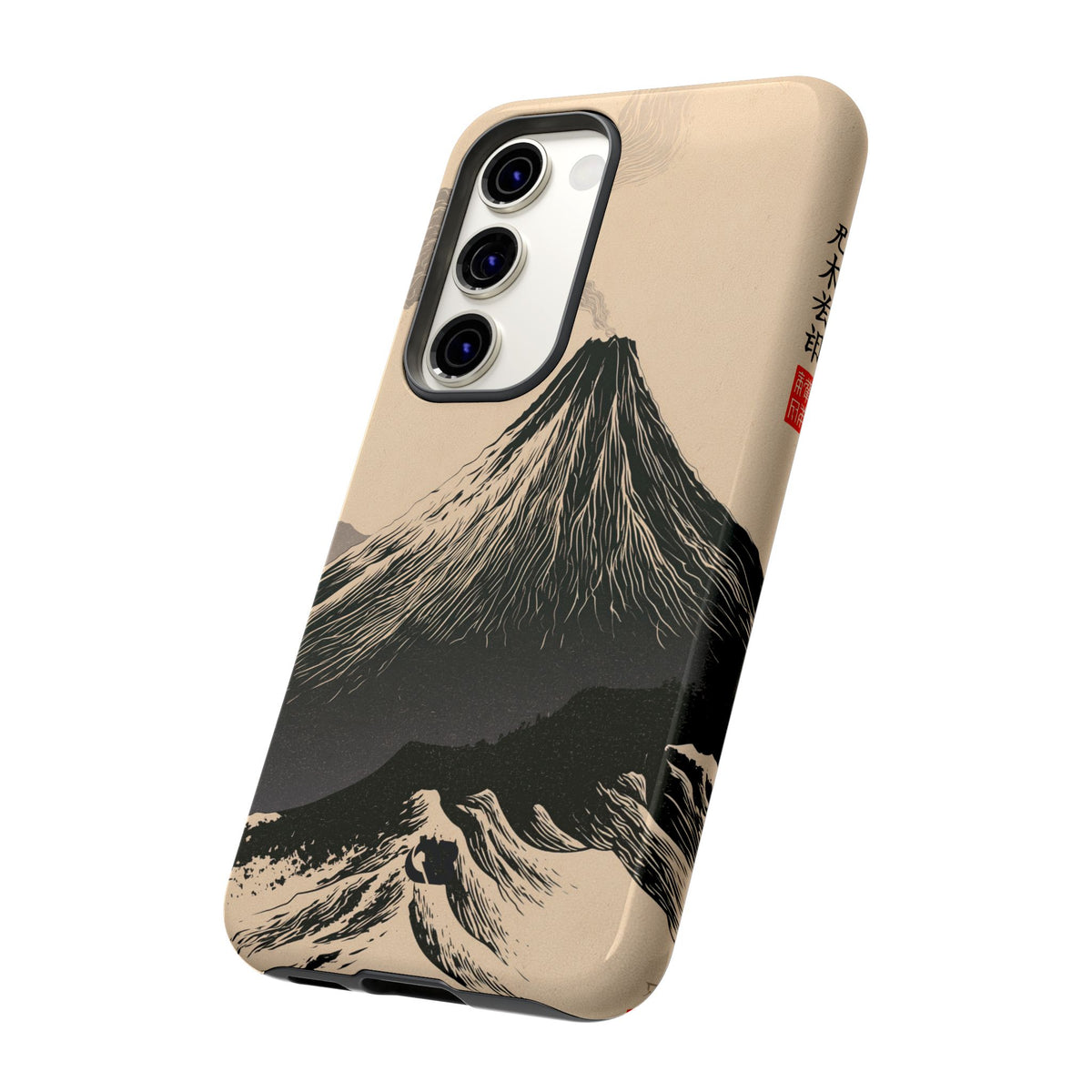 Beige Tough Phone Case for Samsung - Obsidian Ink Summit