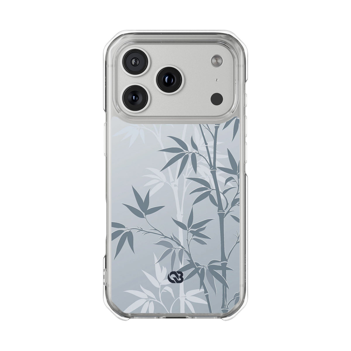 Misty Bamboo Grove · Clear Impact Magnetic Phone Case for iPhone · Blue