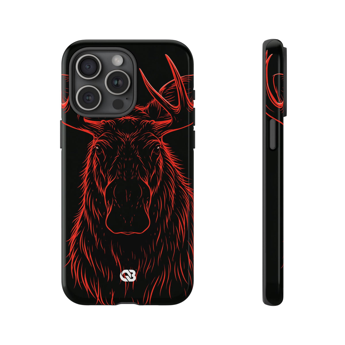 Crimson Horizon Moose · Tough Phone Case for iPhone · Black