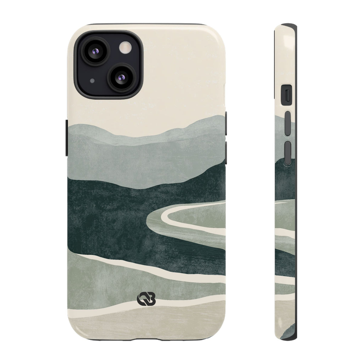 Muted Valley Vista · Tough Phone Case for iPhone · Green