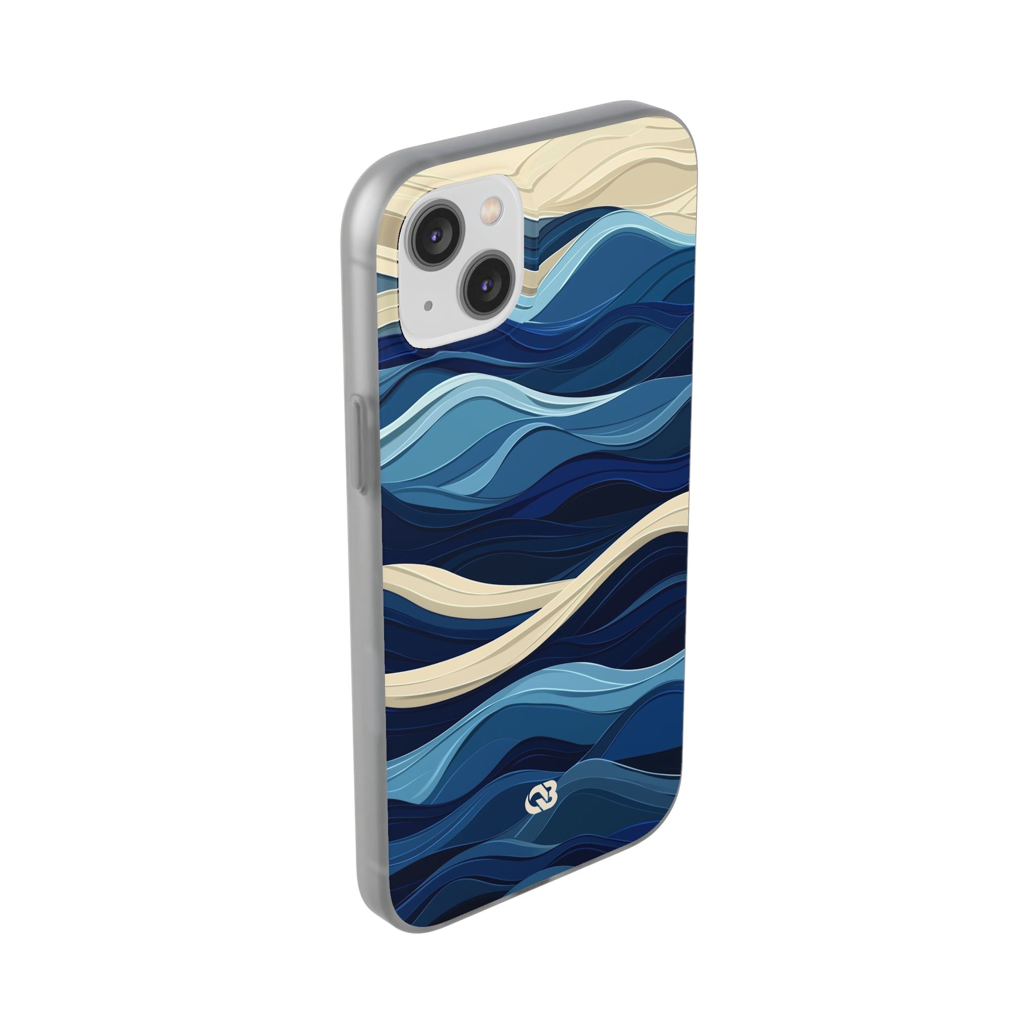 Cobalt Coast Layers · Soft Phone Case for iPhone